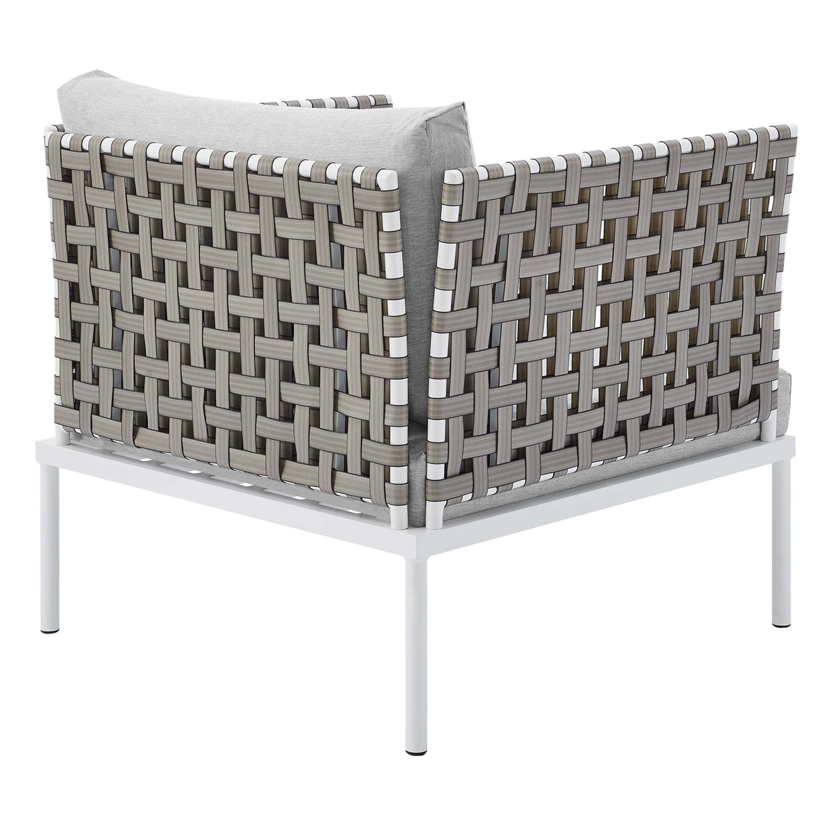 Harmony Sunbrella® Basket Weave Outdoor Patio Aluminum Armchair