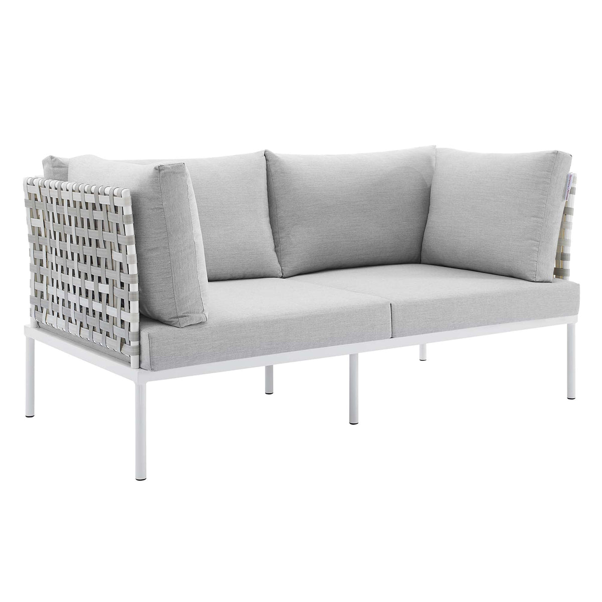 Harmony Sunbrella® Basket Weave Outdoor Aluminum Loveseat