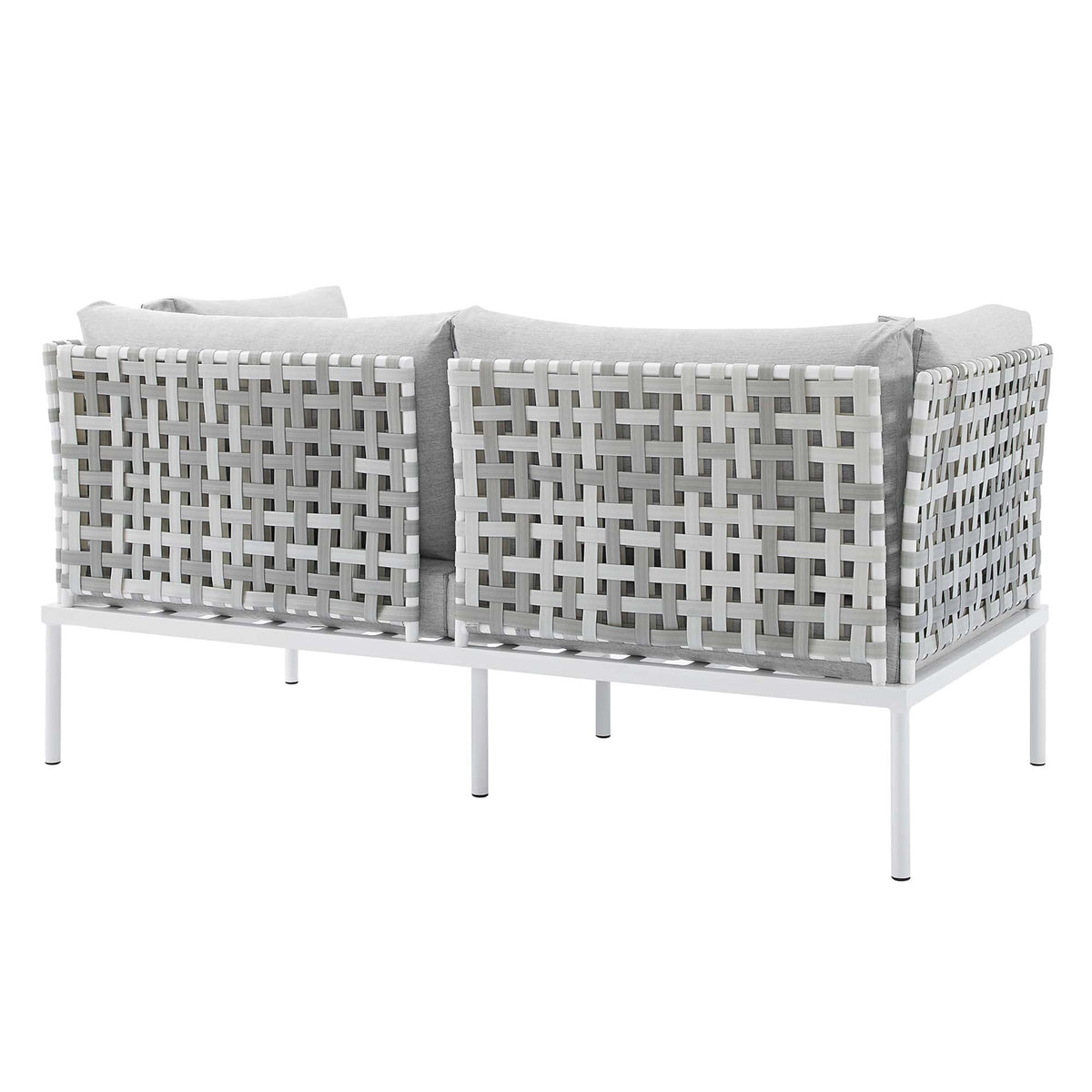 Harmony Sunbrella® Basket Weave Outdoor Aluminum Loveseat