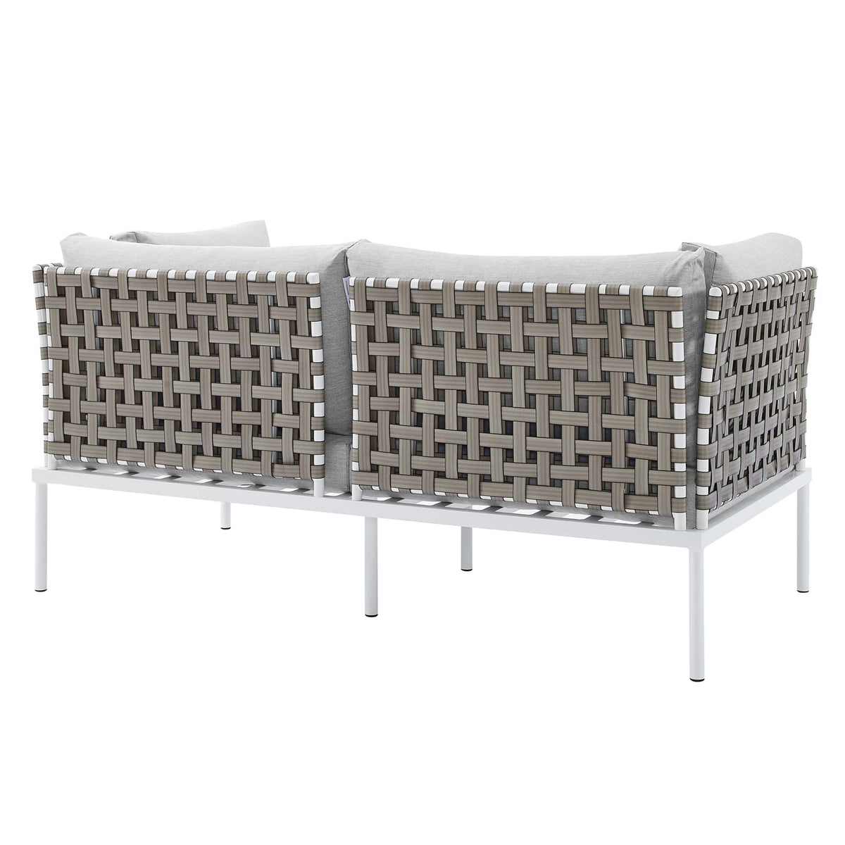 Harmony Sunbrella® Basket Weave Outdoor Aluminum Loveseat