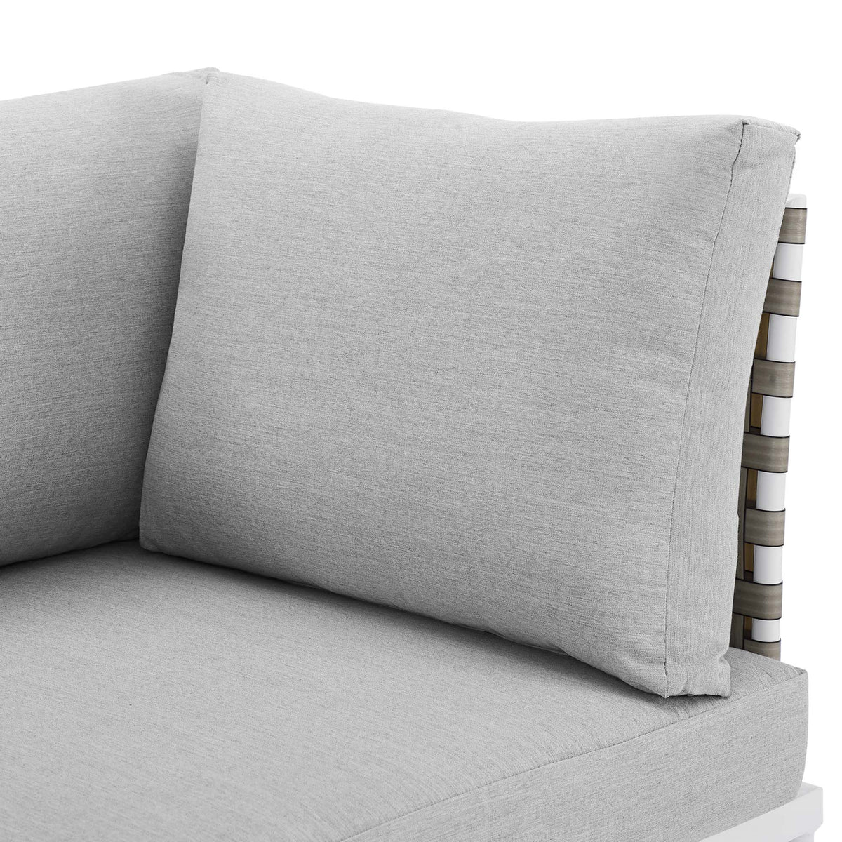 Harmony Sunbrella® Basket Weave Outdoor Aluminum Loveseat