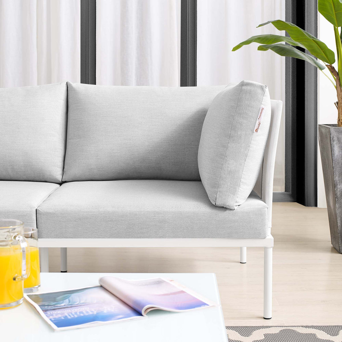 Harmony Sunbrella® Outdoor Aluminum Loveseat - view 7
