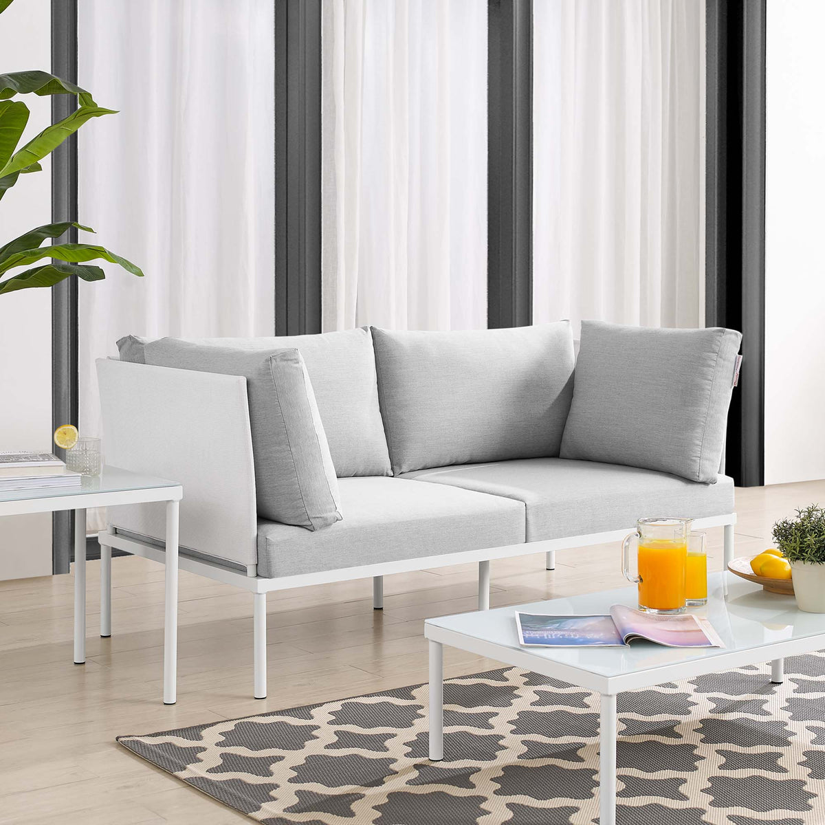 Harmony Sunbrella® Outdoor Aluminum Loveseat - view 8