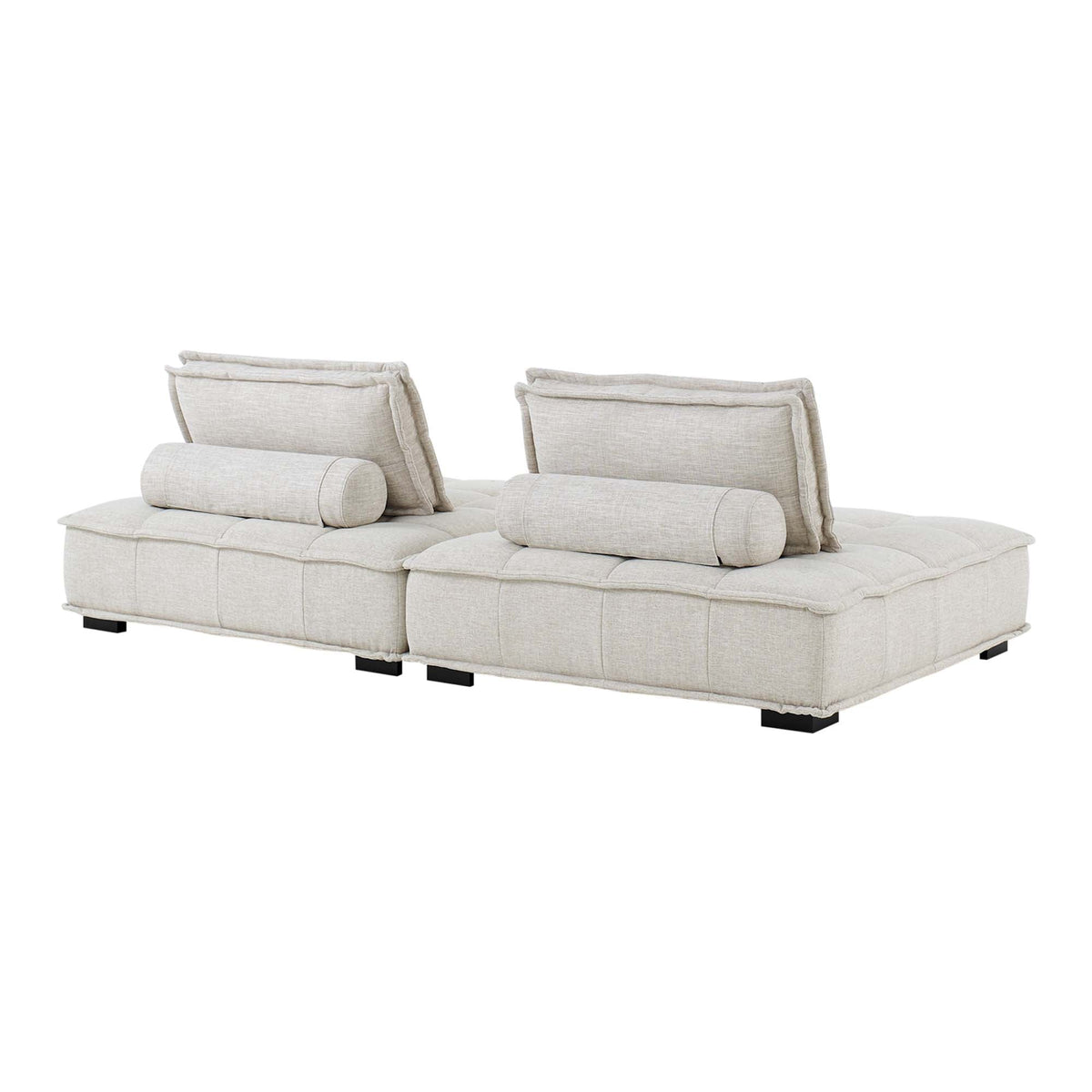 Saunter 2-Piece Tufted Fabric Fabric Loveseat - view 5