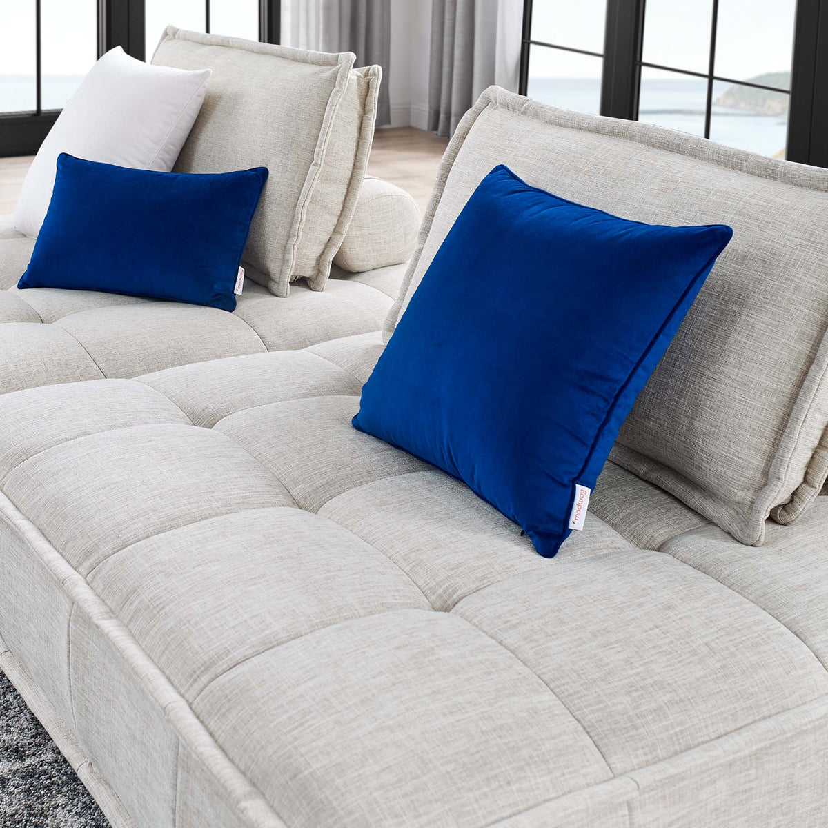 Saunter 2-Piece Tufted Fabric Fabric Loveseat - view 9