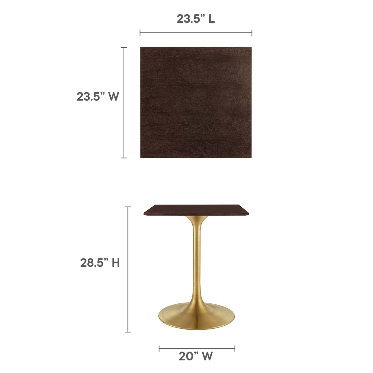 Lippa Square Wood Dining Table