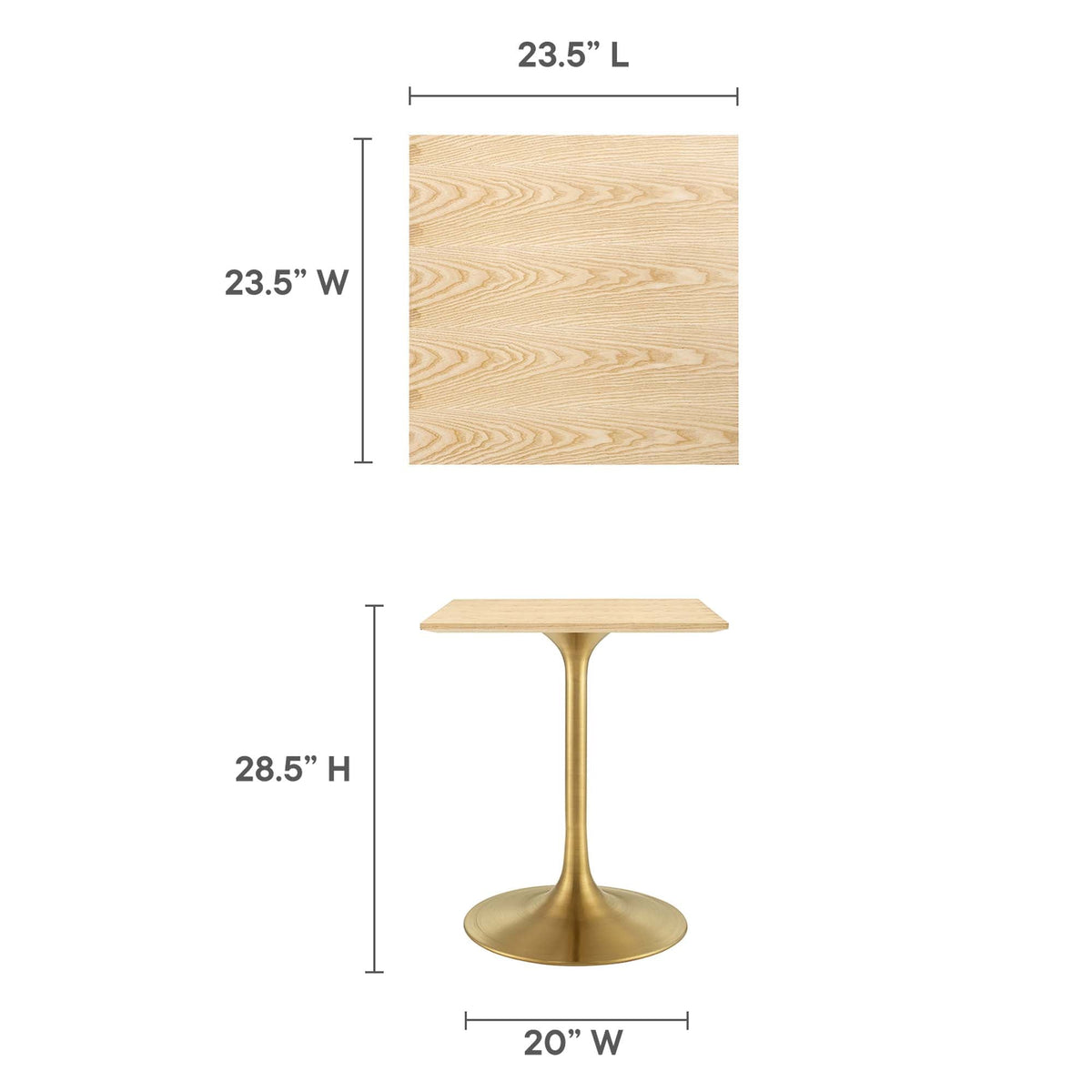 Lippa Square Wood Dining Table