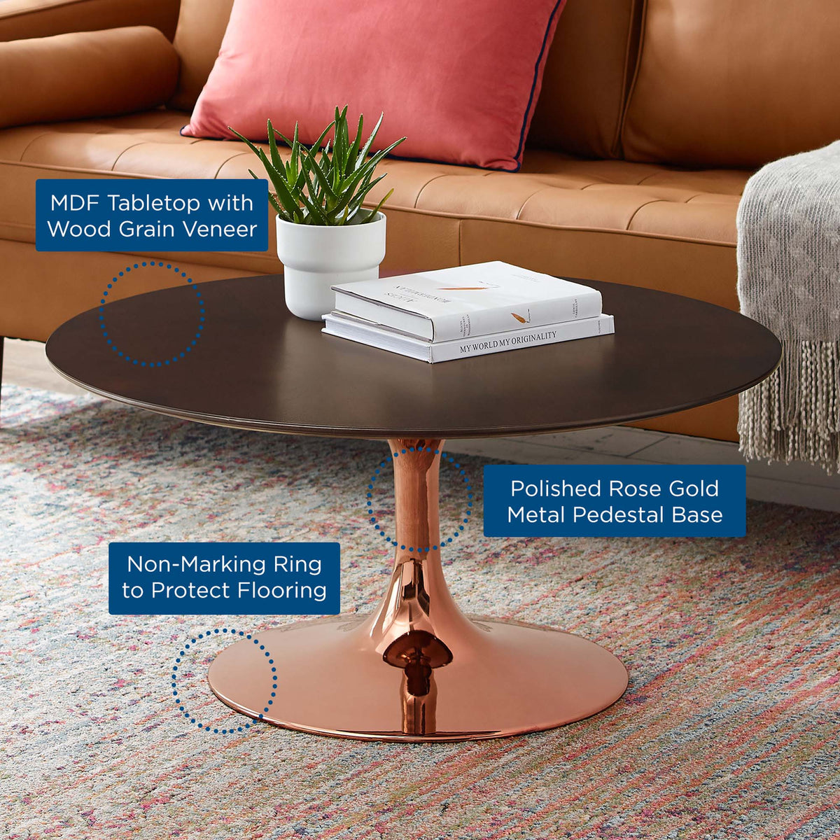 Lippa Round Wood Coffee Table