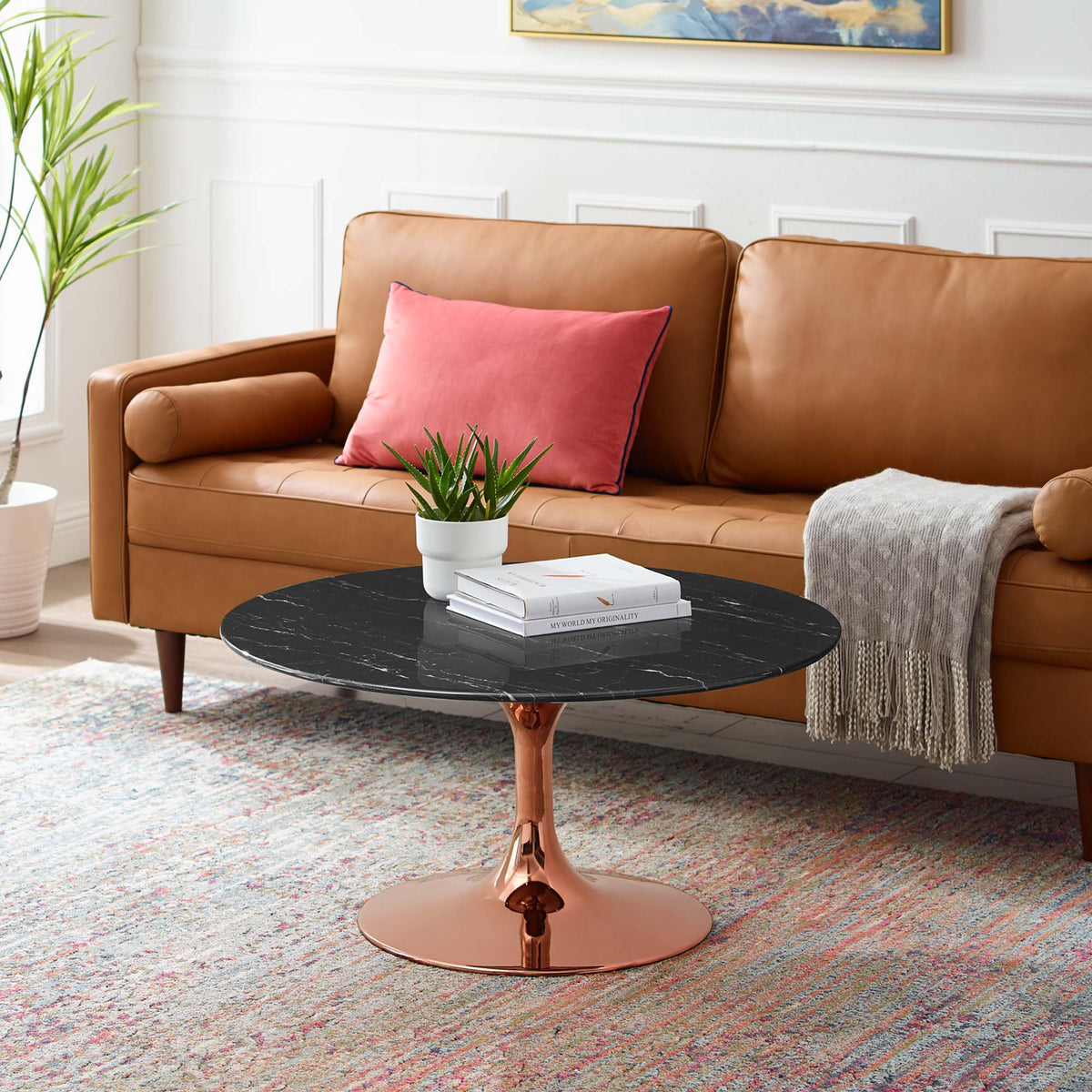 Lippa Round Artificial Marble Coffee Table - view 23