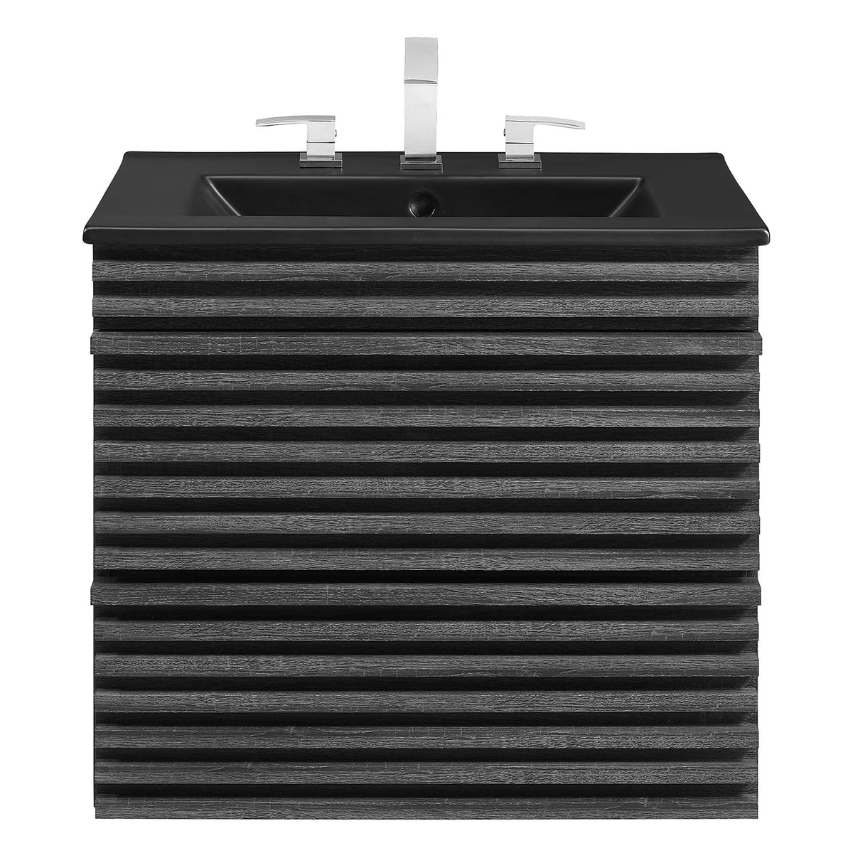 Render Wall-Mount Bathroom Vanity with Black Basin Included