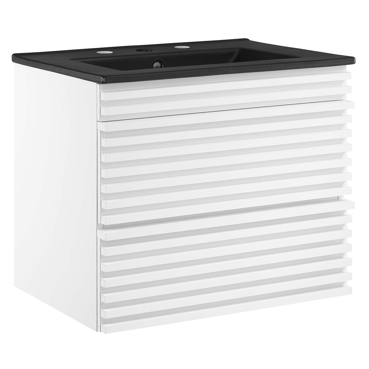 Render Wall-Mount Bathroom Vanity with Black Basin Included