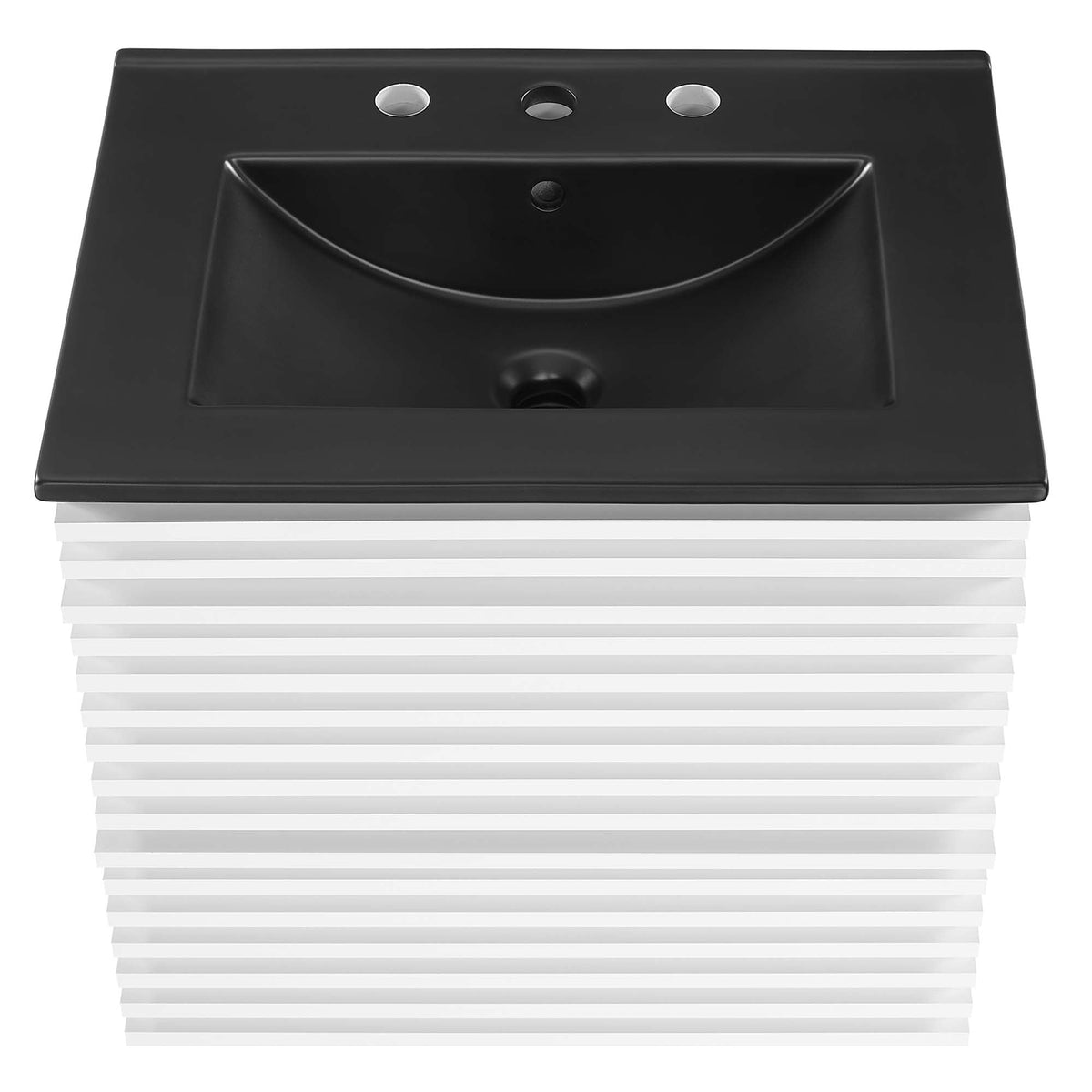 Render Wall-Mount Bathroom Vanity with Black Basin Included