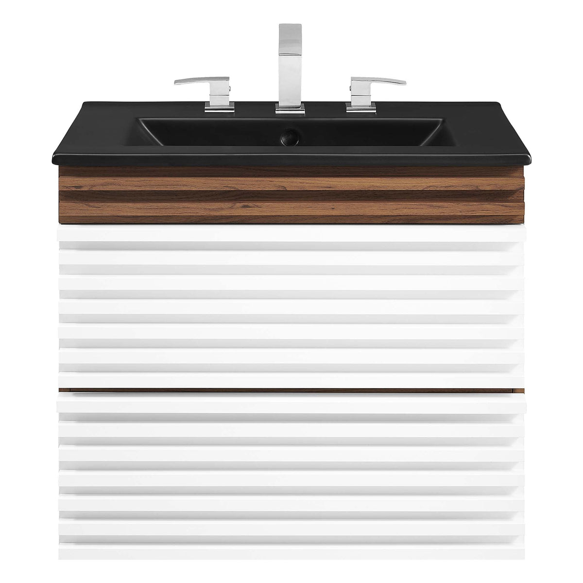 Render Wall-Mount Bathroom Vanity with Black Basin Included