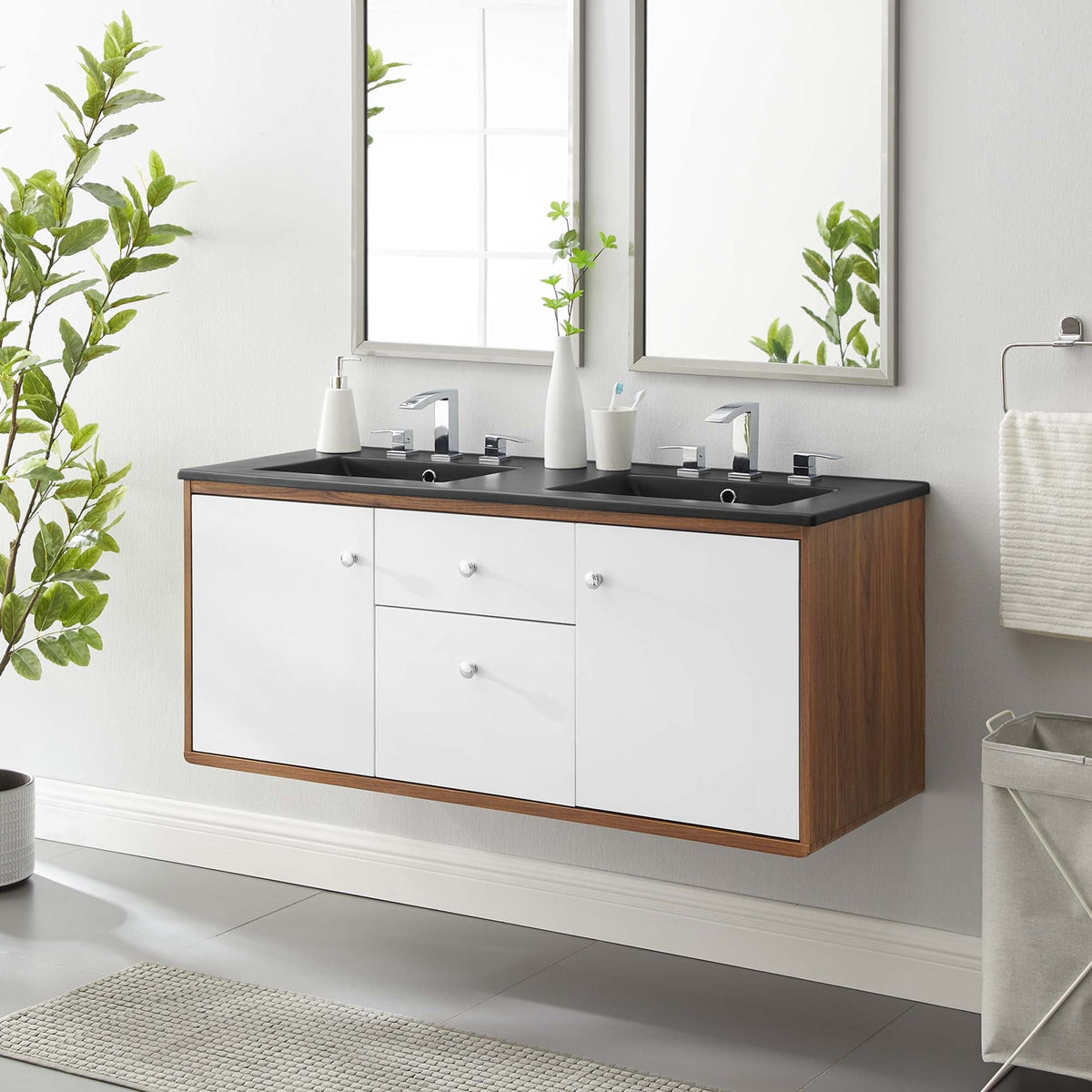 Transmit Wall-Mount Bathroom Vanity Basin Included