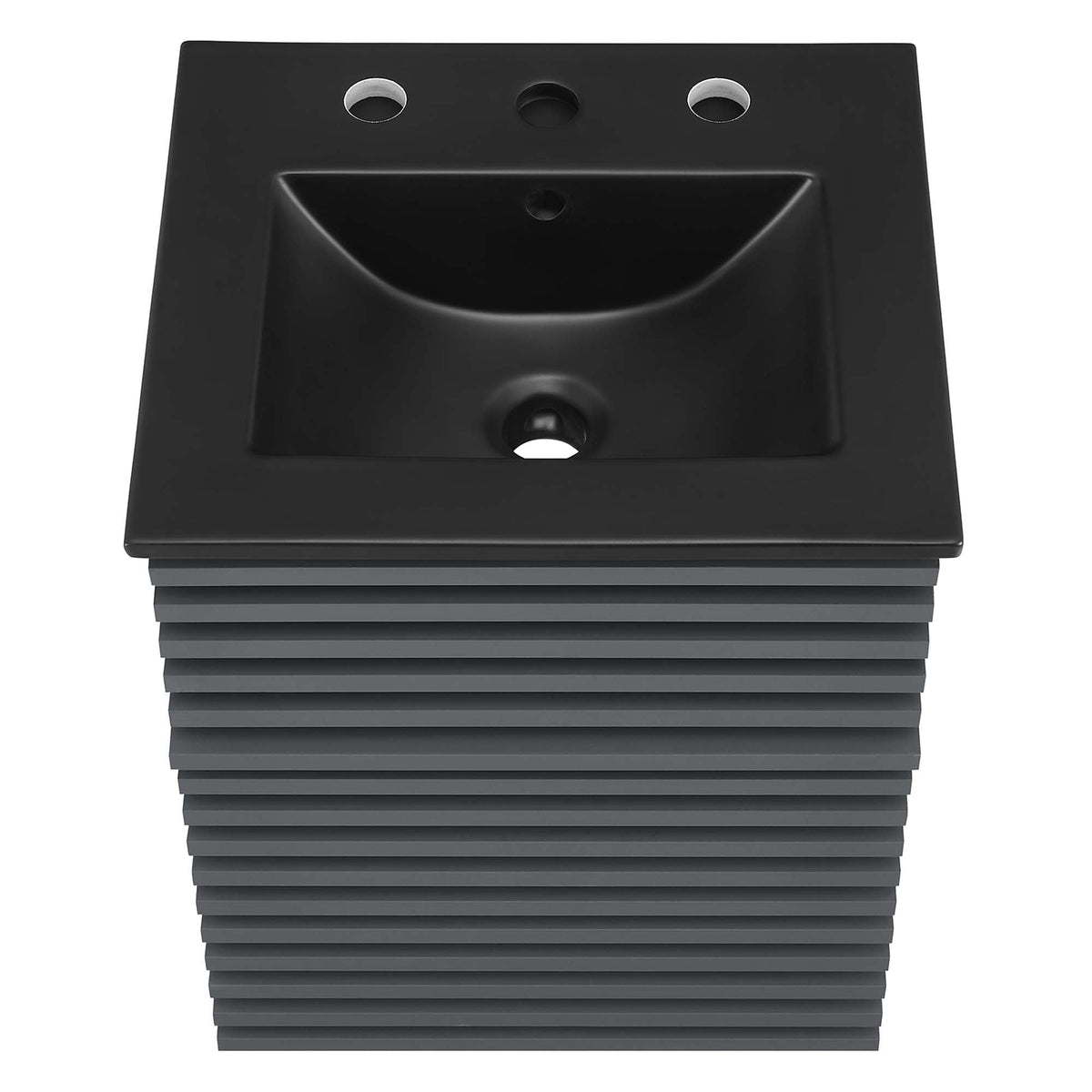 Render Wall-Mount Bathroom Vanity with Black Basin Included