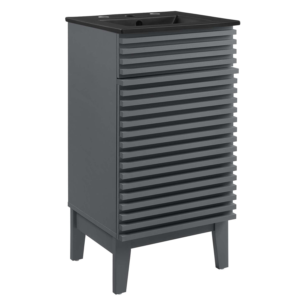 Render Bathroom Vanity with Black Basin Included