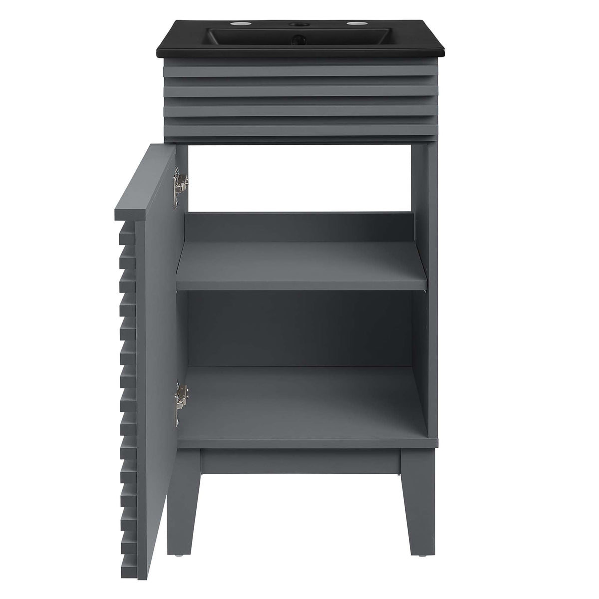 Render Bathroom Vanity with Black Basin Included