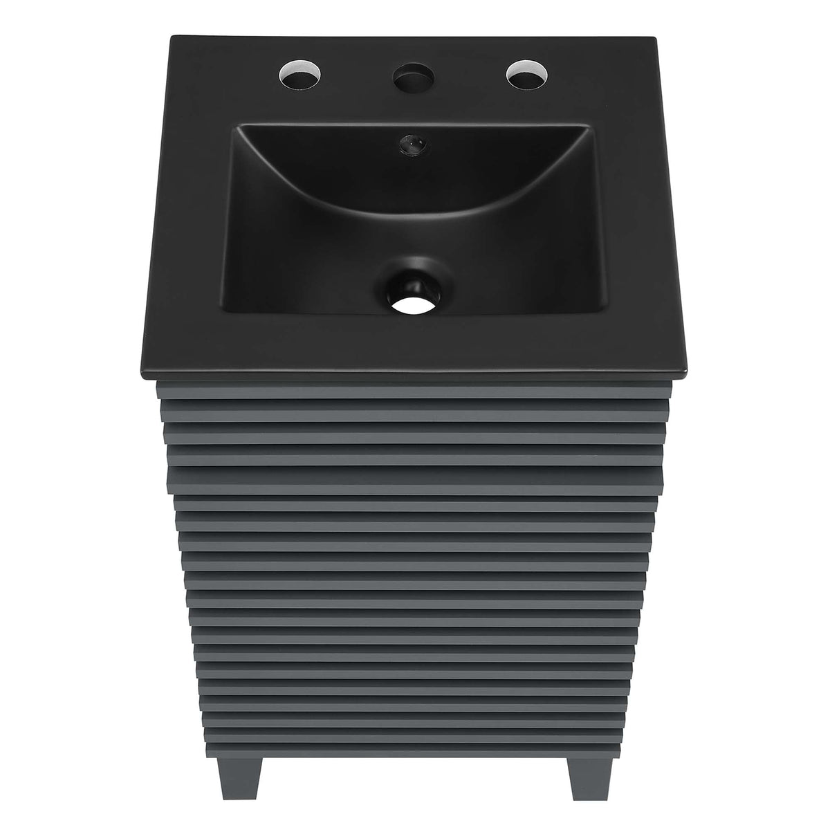 Render Bathroom Vanity with Black Basin Included