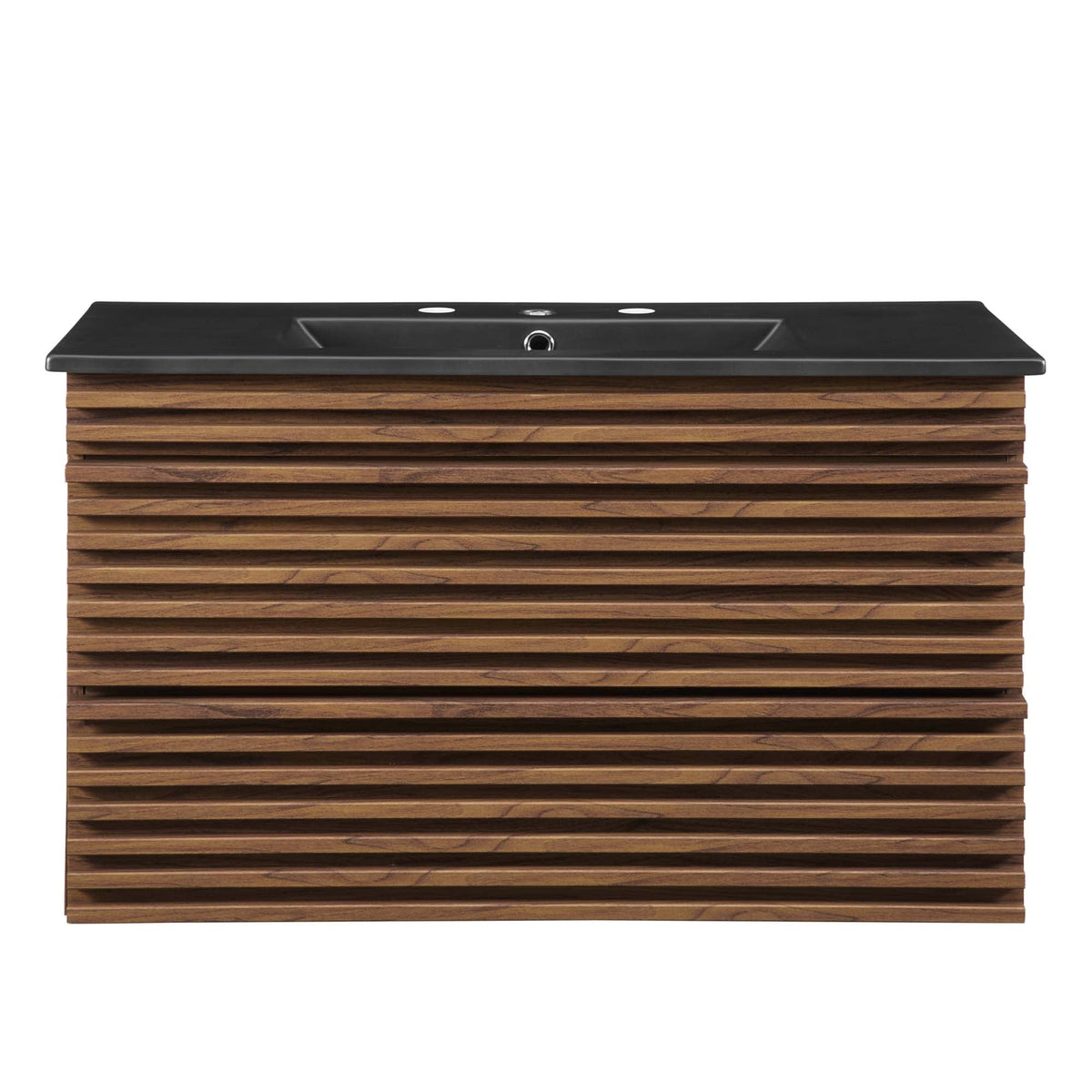 Render Wall-Mount Bathroom Vanity with Black Basin Included