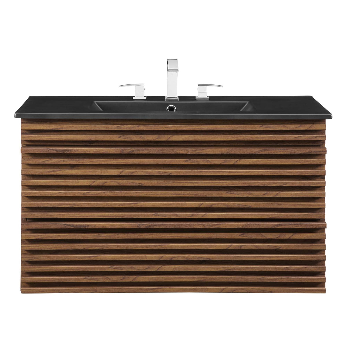 Render Wall-Mount Bathroom Vanity with Black Basin Included