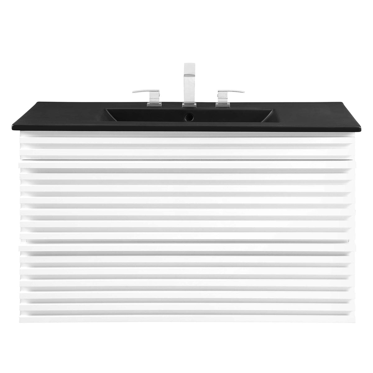 Render Wall-Mount Bathroom Vanity with Black Basin Included