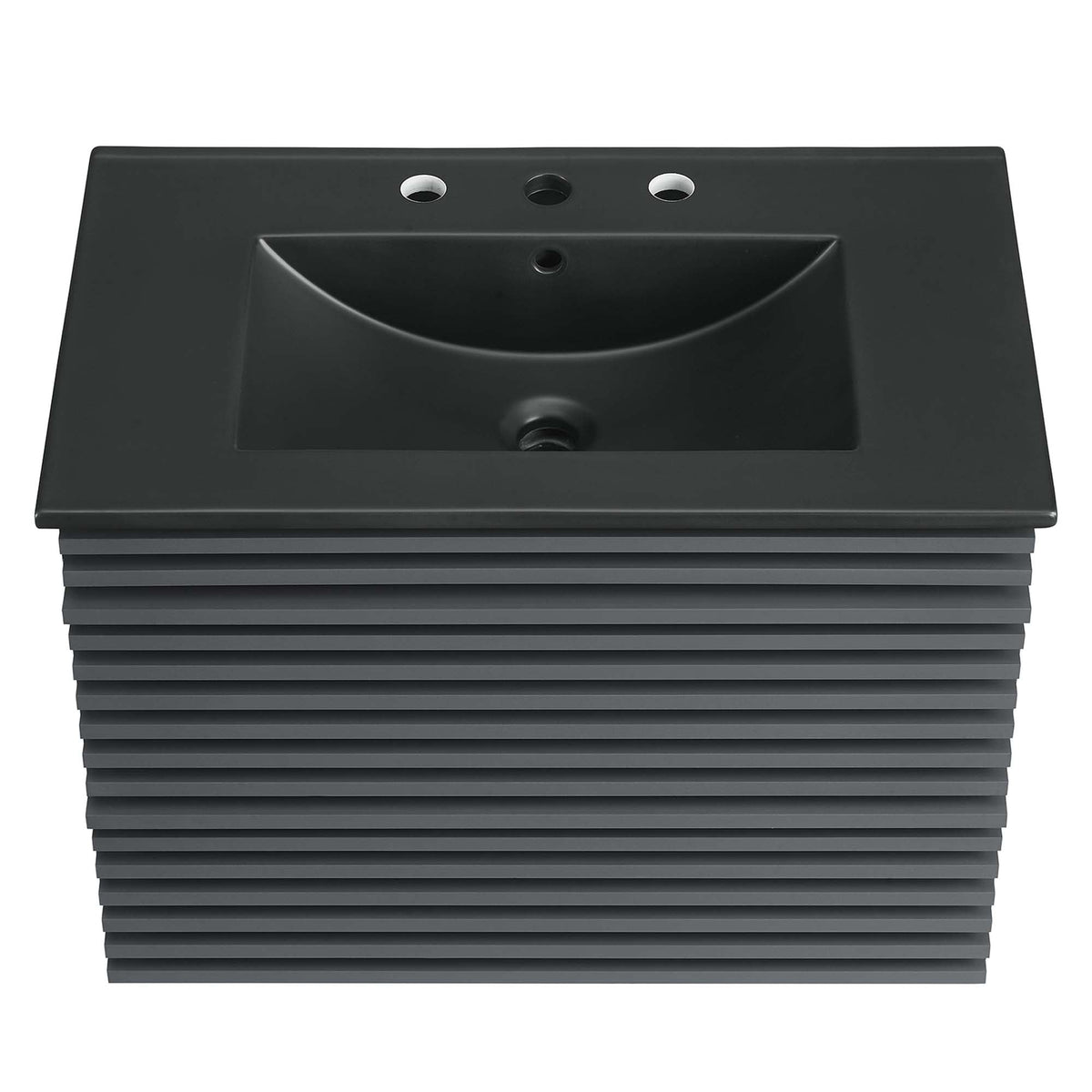 Render Wall-Mount Bathroom Vanity with Black Basin Included