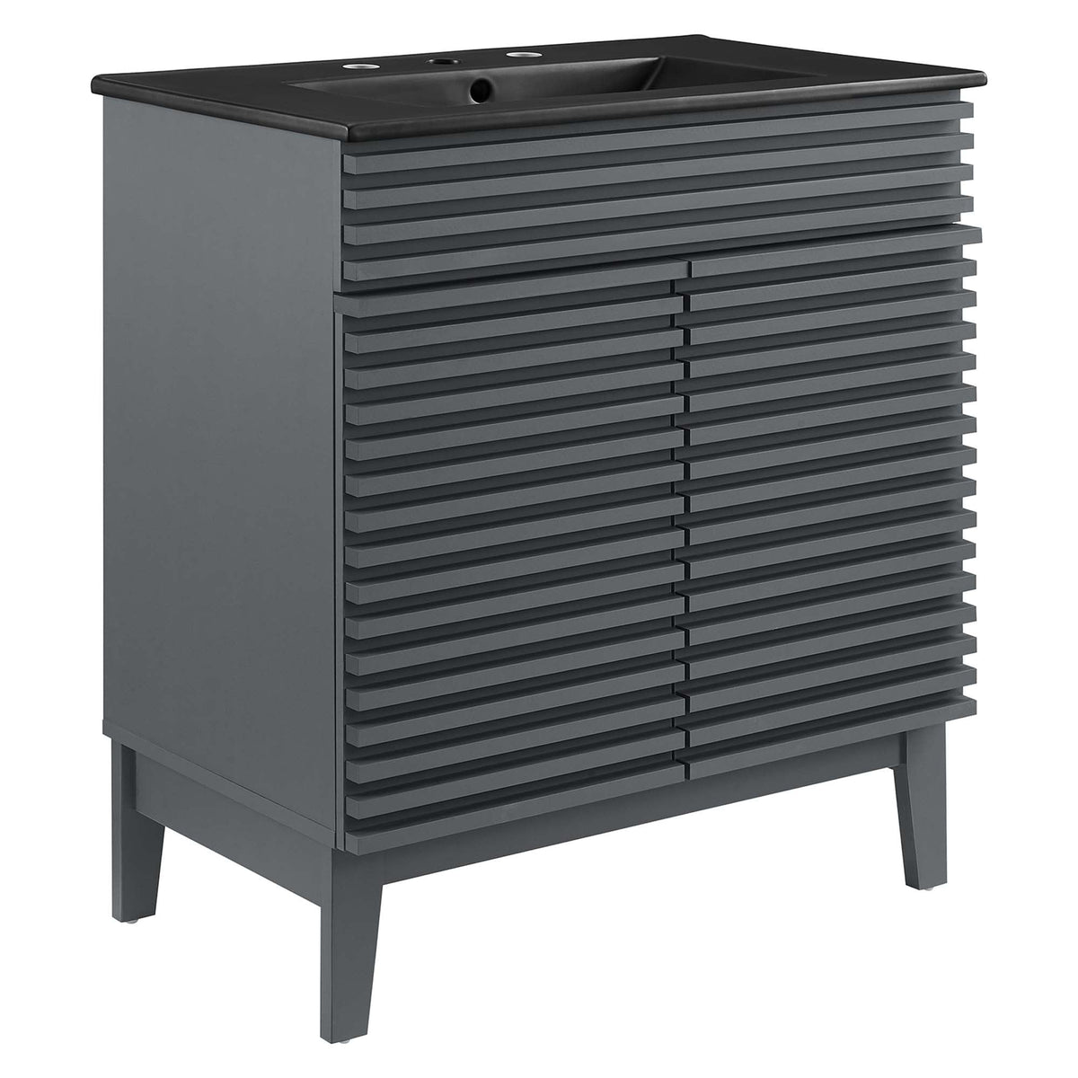 Render Bathroom Vanity with Black Basin Included