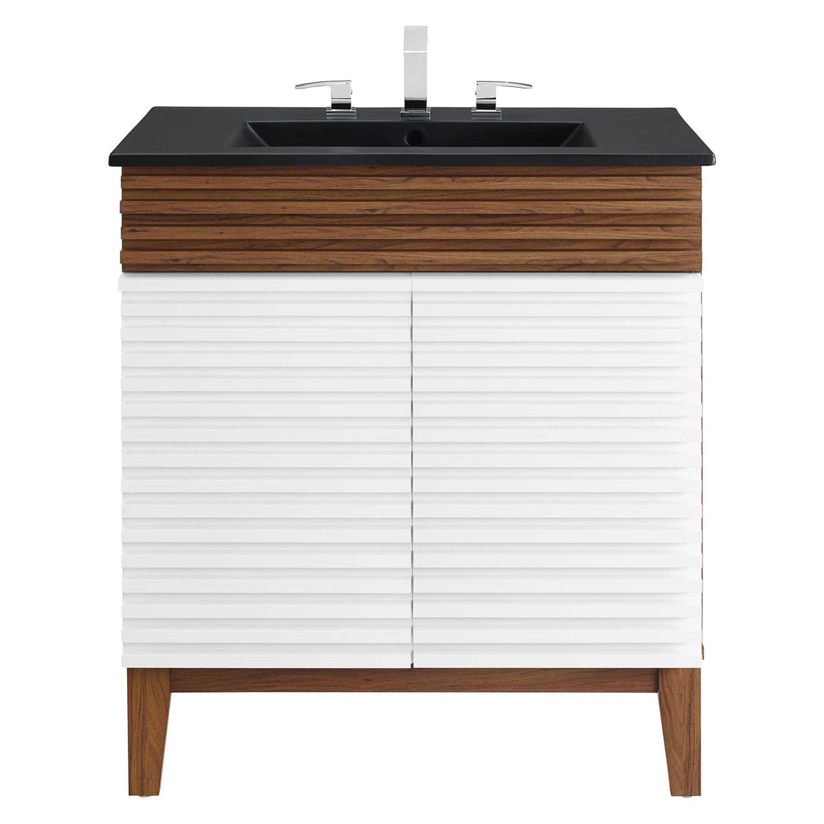 Render Bathroom Vanity with Black Basin Included