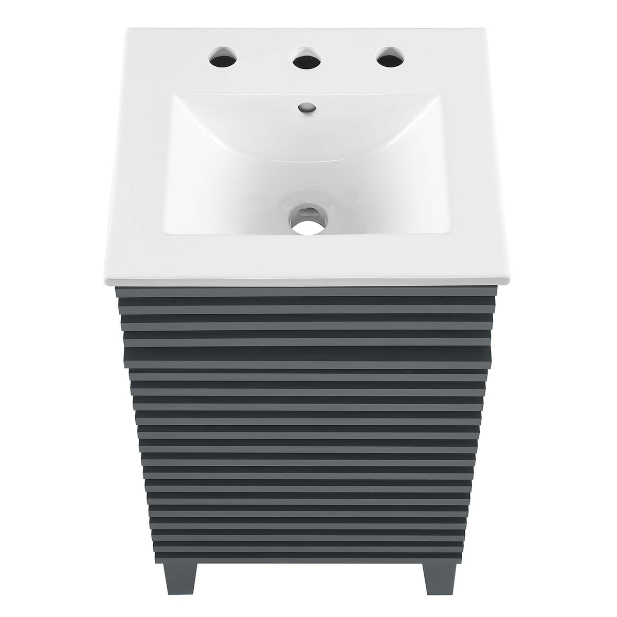 Render 18" and 24" Bathroom Vanities with White Basin Included