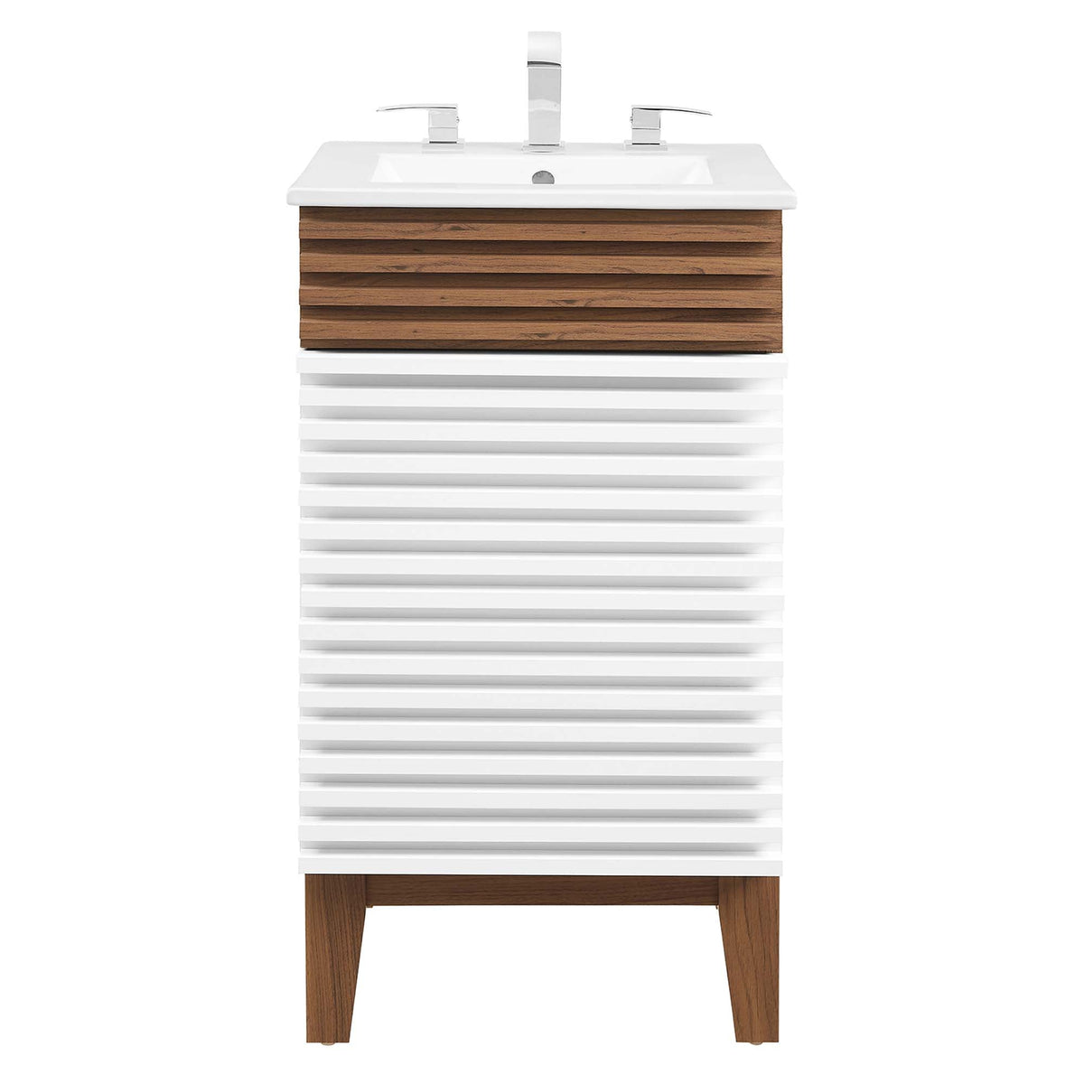 Render 18" and 24" Bathroom Vanities with White Basin Included