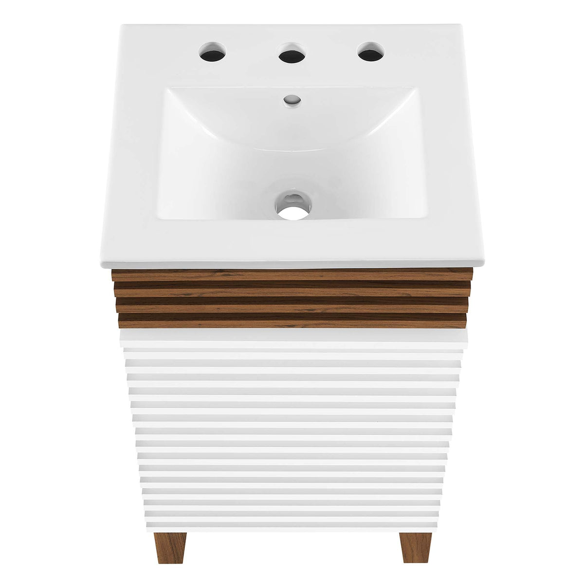 Render 18" and 24" Bathroom Vanities with White Basin Included