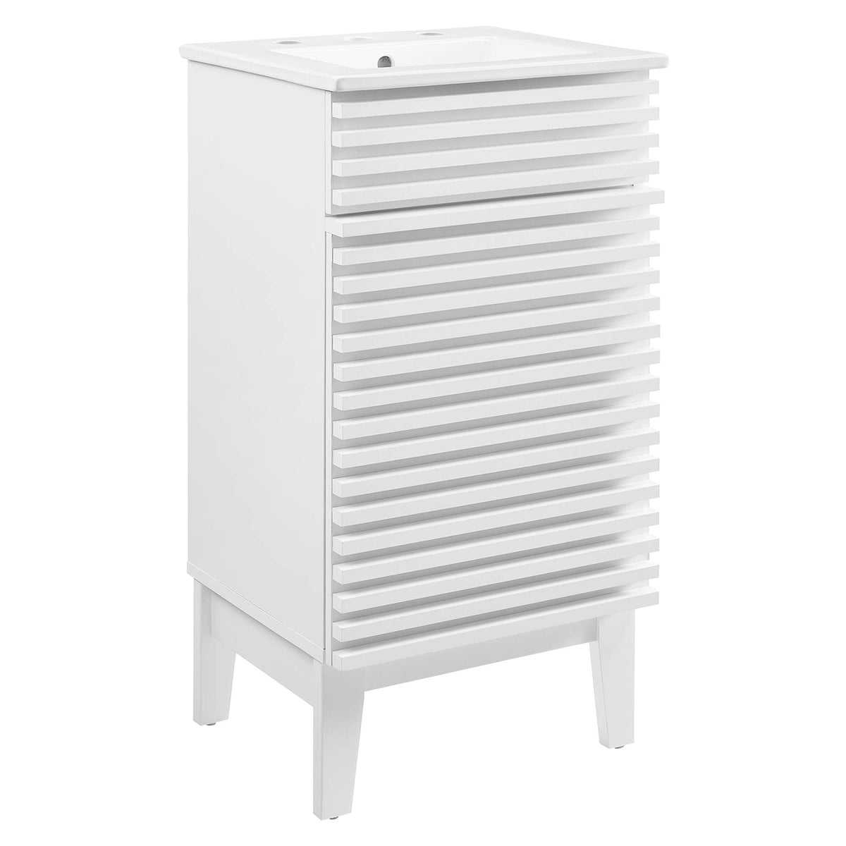 Render 18" and 24" Bathroom Vanities with White Basin Included