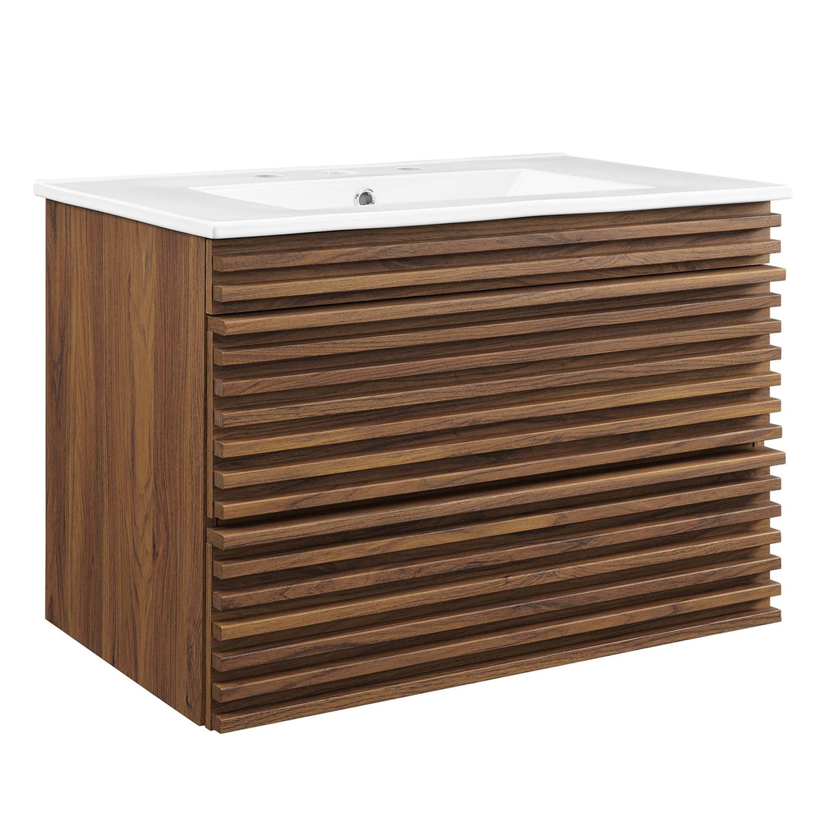 Render Wall-Mount Bathroom Vanity with White Basin Included
