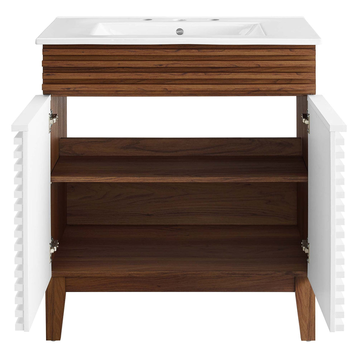 Render 30" and 36" Bathroom Vanities with White Basin Included