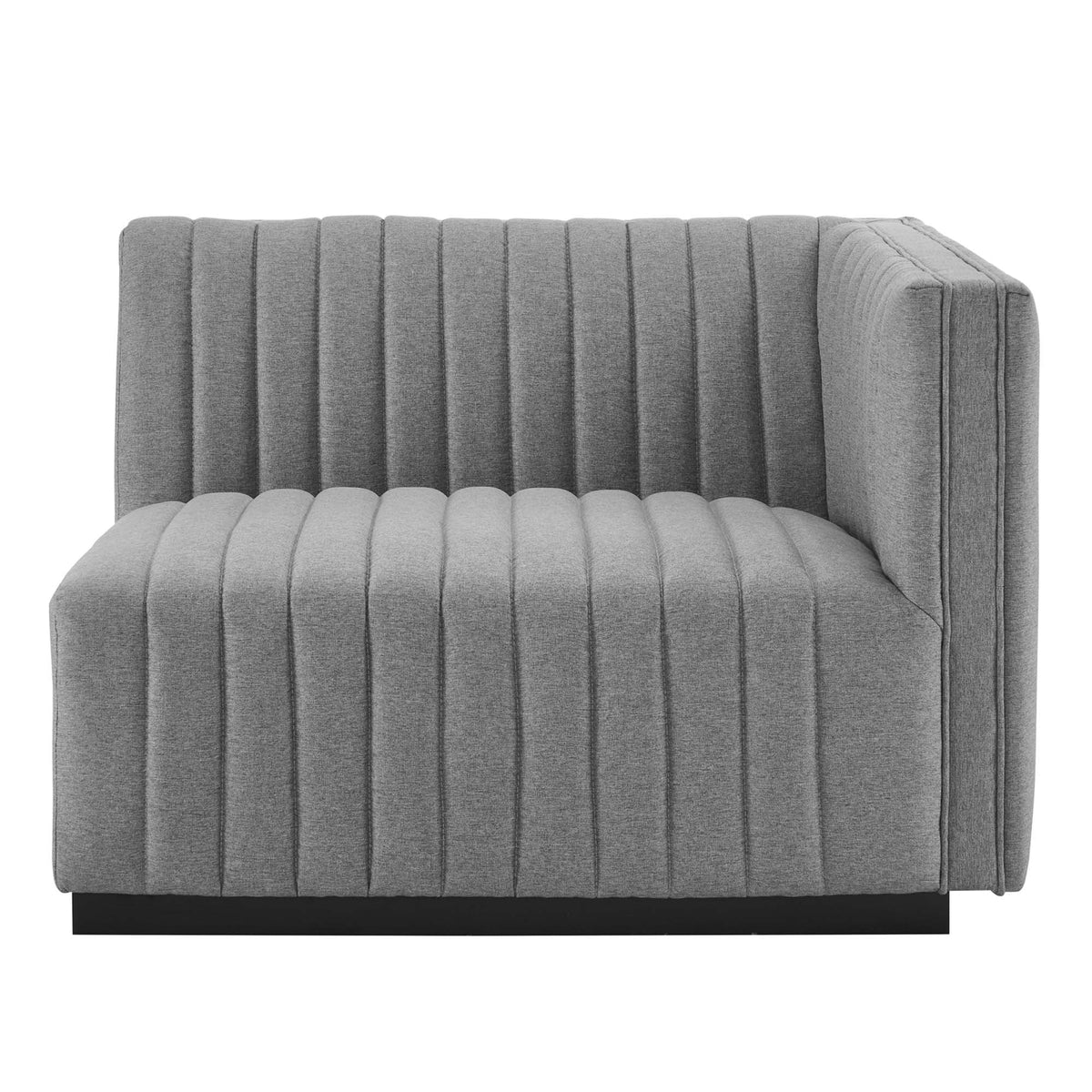 Conjure Channel Tufted Upholstered Fabric Right-Arm Chair - view 5