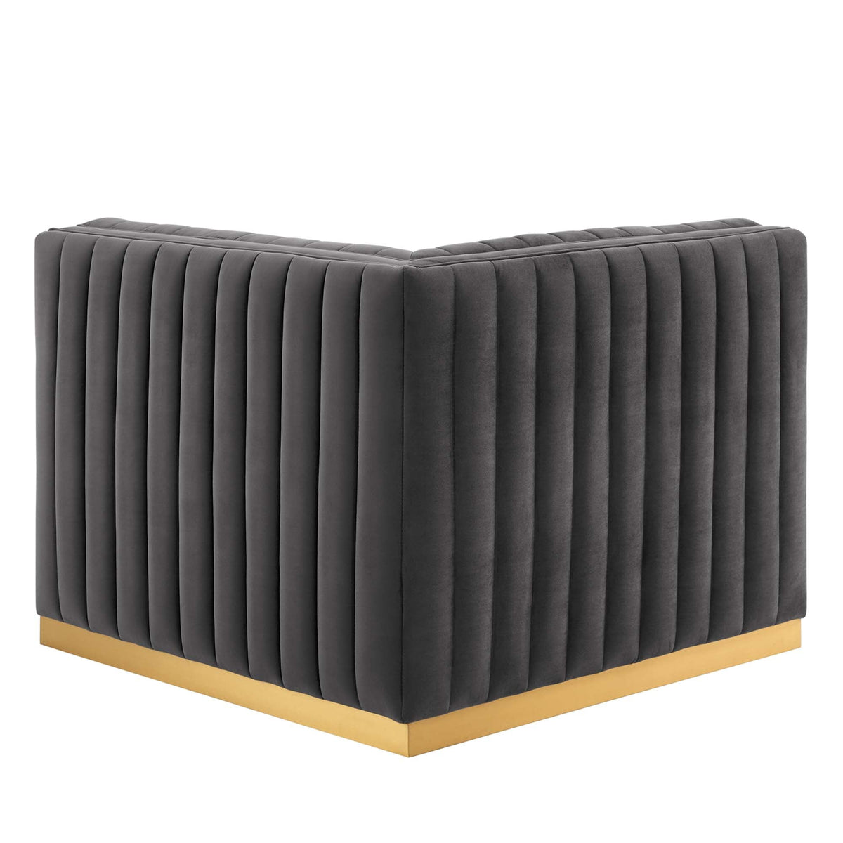Conjure Channel Tufted Performance Velvet Right Corner Chair - view 13