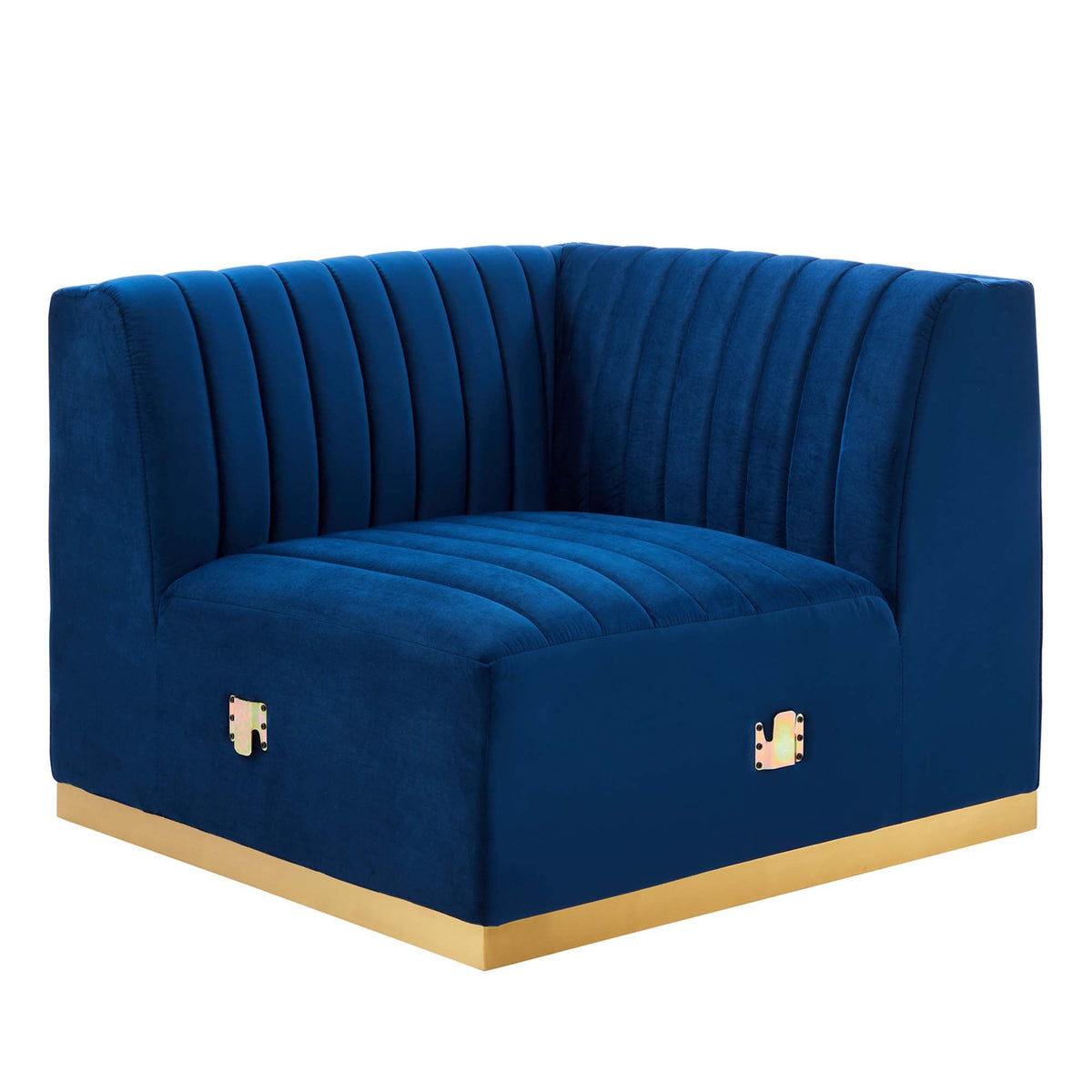 Conjure Channel Tufted Performance Velvet Right Corner Chair - view 4