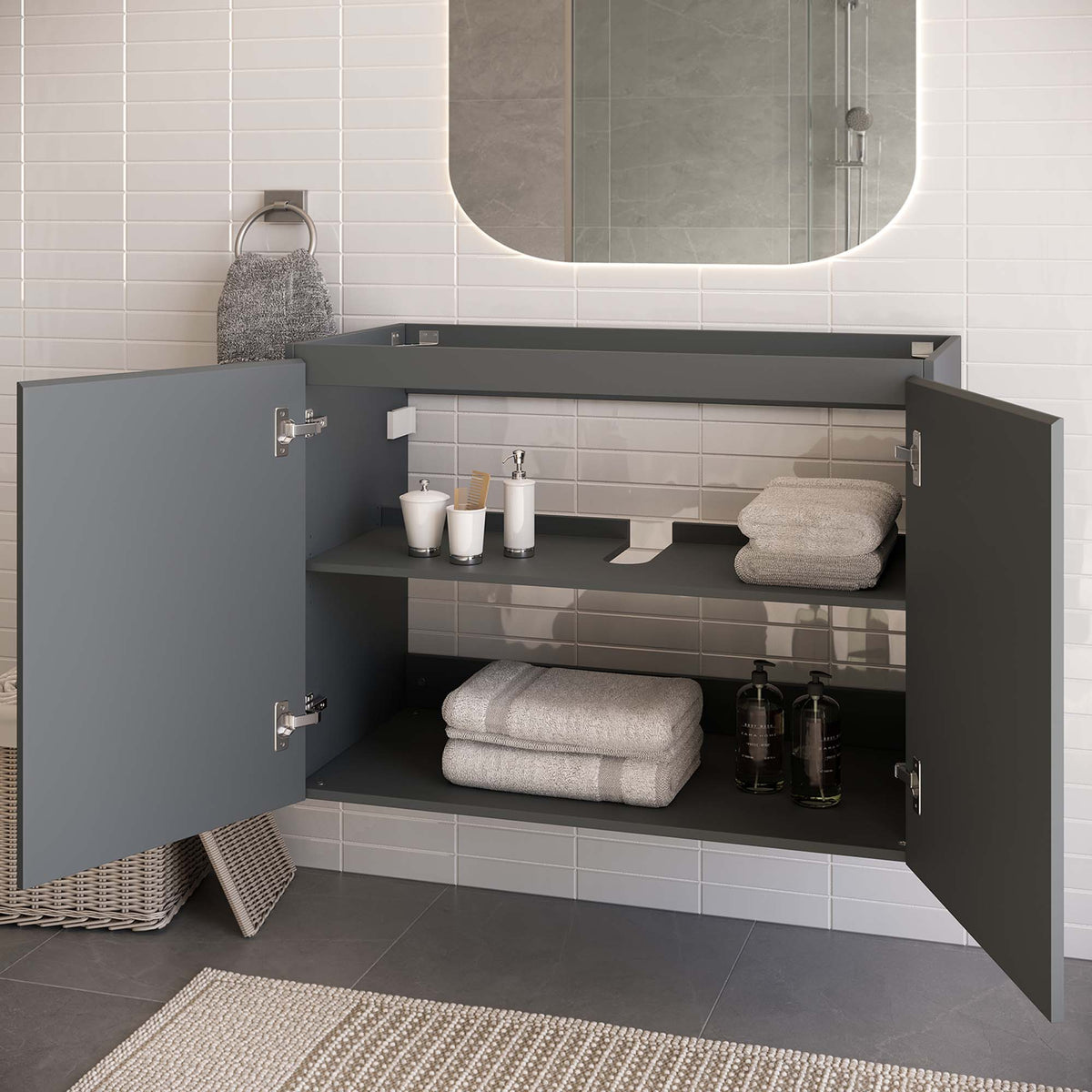 Bryn Wall-Mount Bathroom Cabinet Basin Not Included