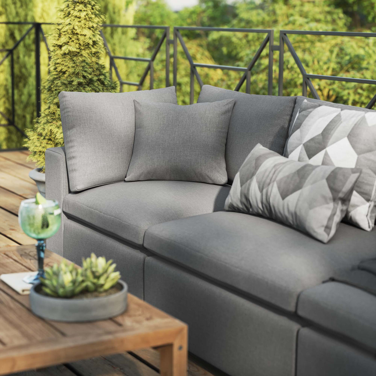 Commix Overstuffed Outdoor Patio Sofa - view 21
