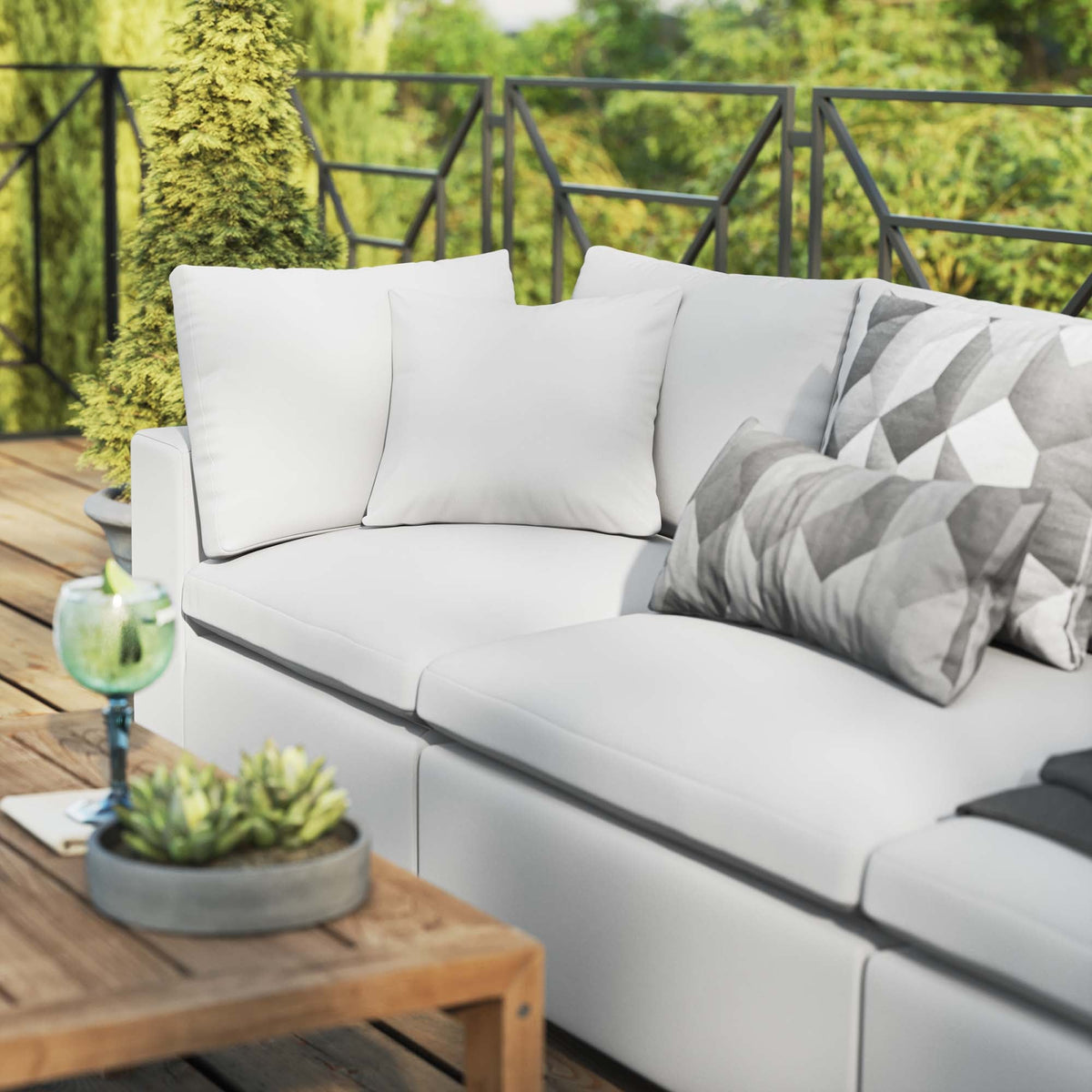 Commix Overstuffed Outdoor Patio Sofa - view 20