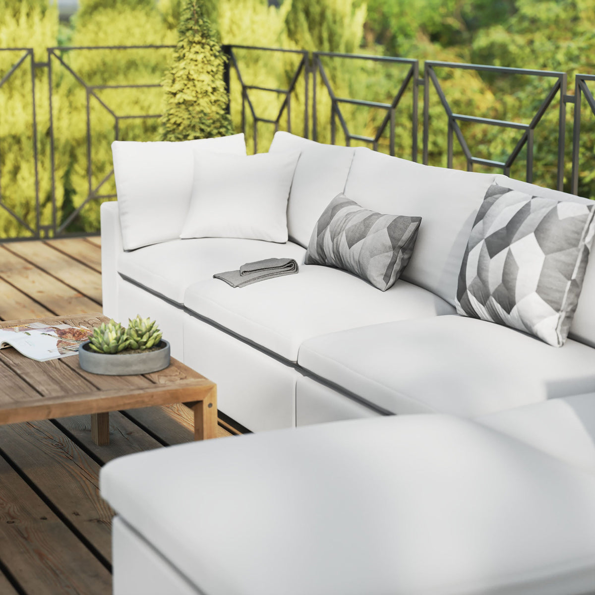 Commix 5-Piece Outdoor Patio Sectional Sofa - view 22