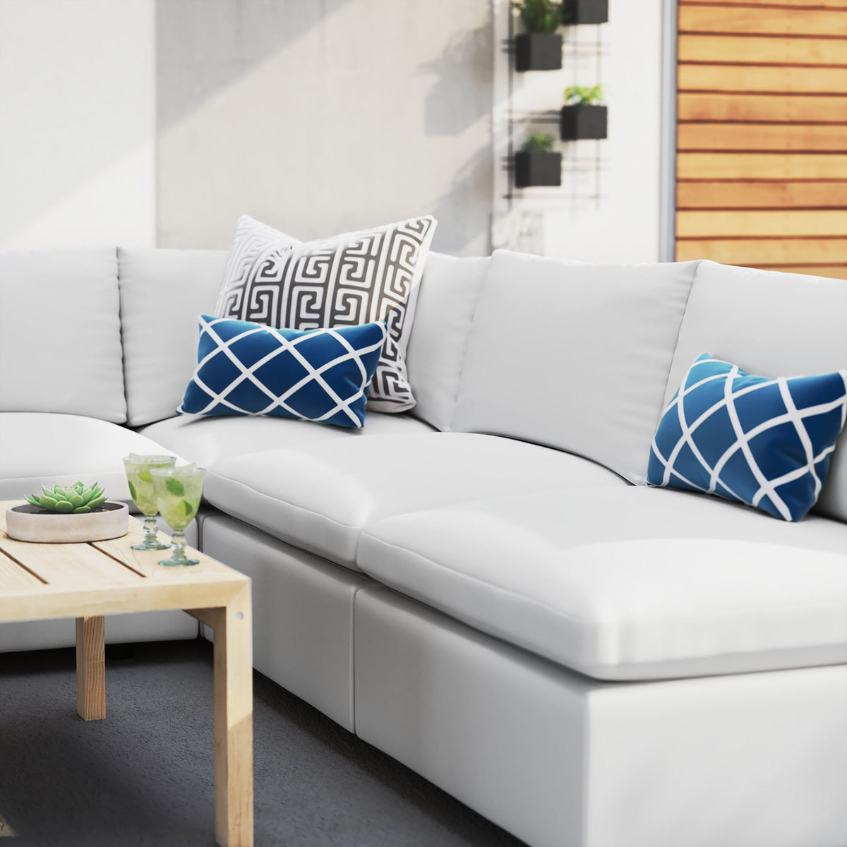Commix 5-Piece Sunbrella® Outdoor Patio Sectional Sofa - view 19