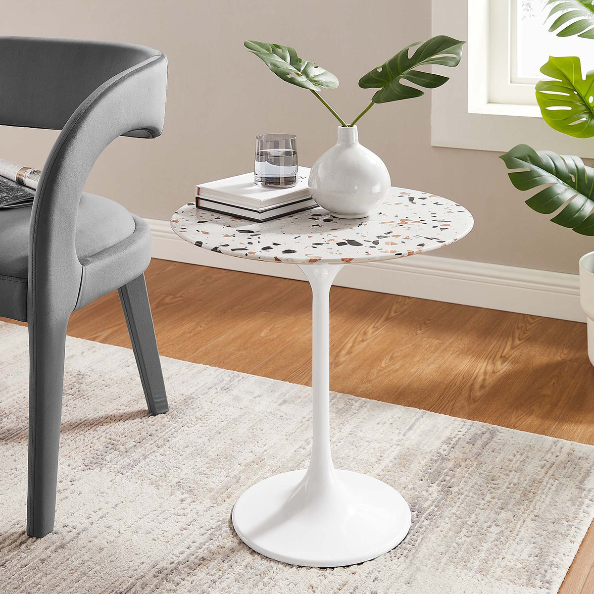 Lippa Round Terrazzo Side Table - view 19