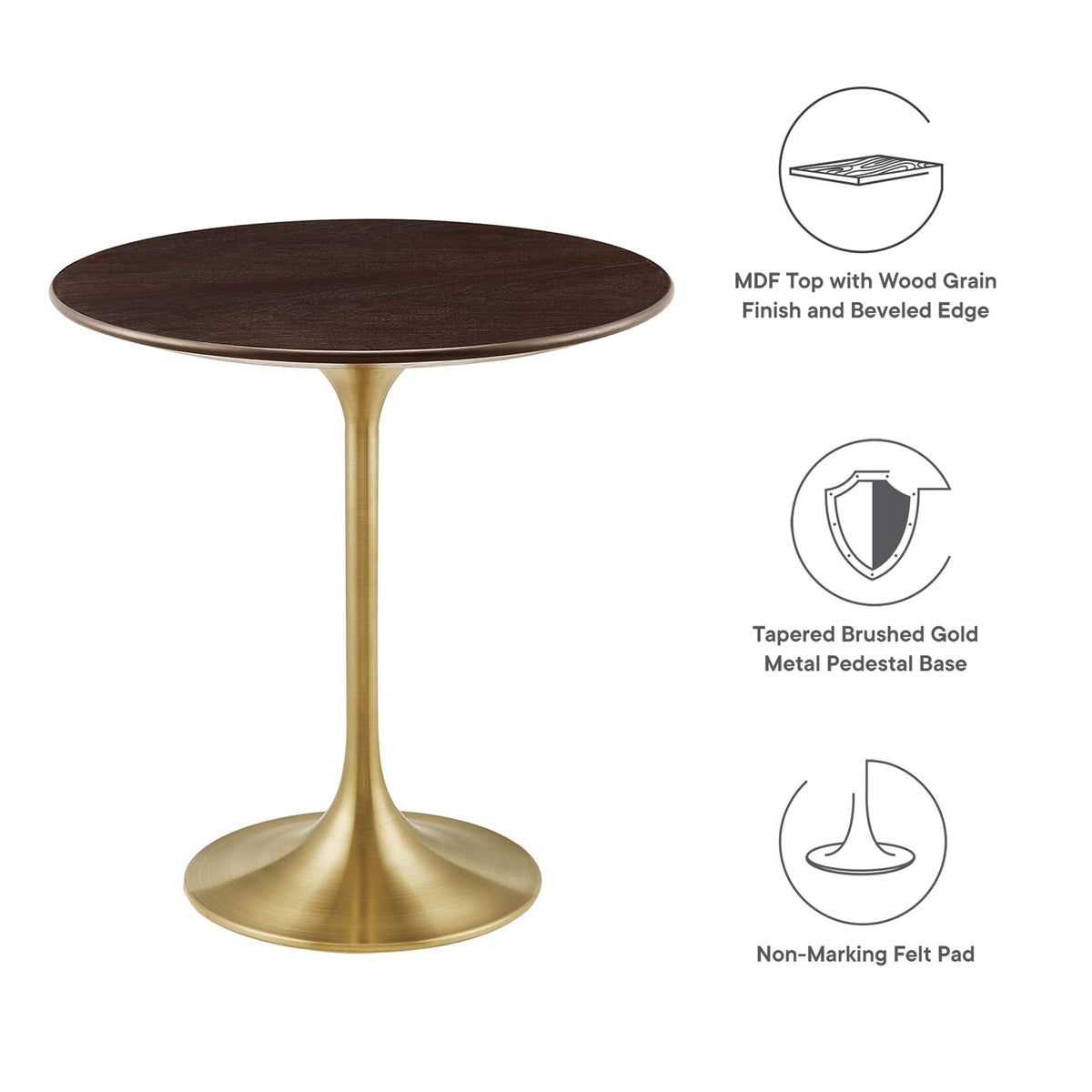 Lippa Round Wood Side Table