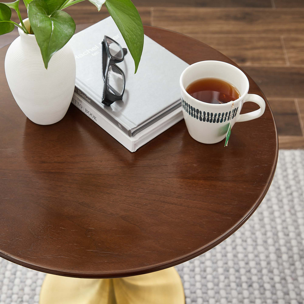 Lippa Round Wood Side Table