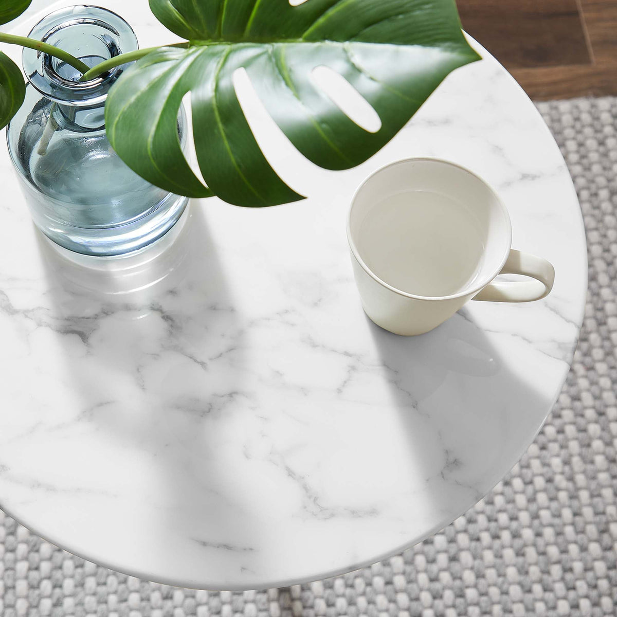 Lippa Round Artificial Marble Side Table - view 34
