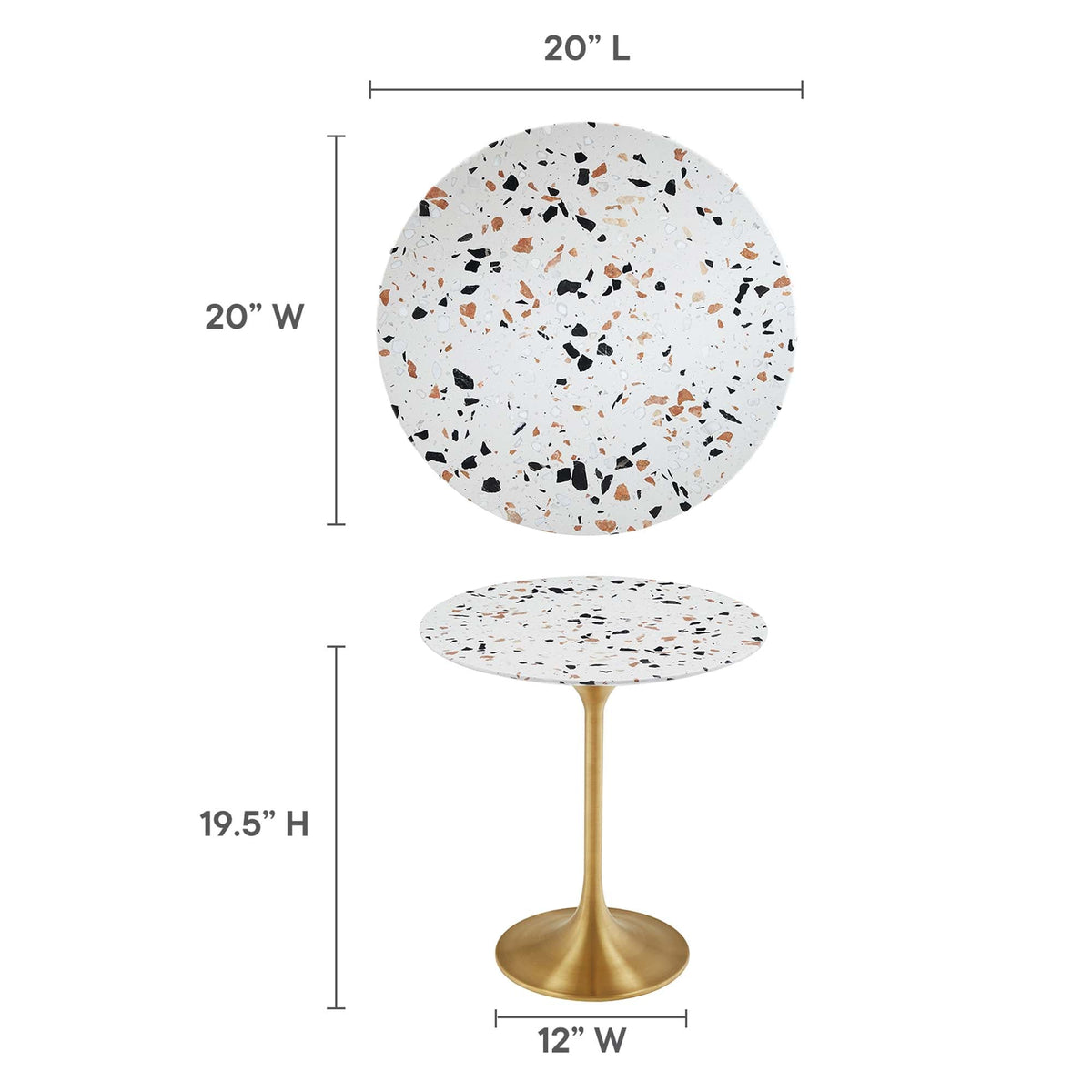 Lippa Round Terrazzo Side Table - view 14
