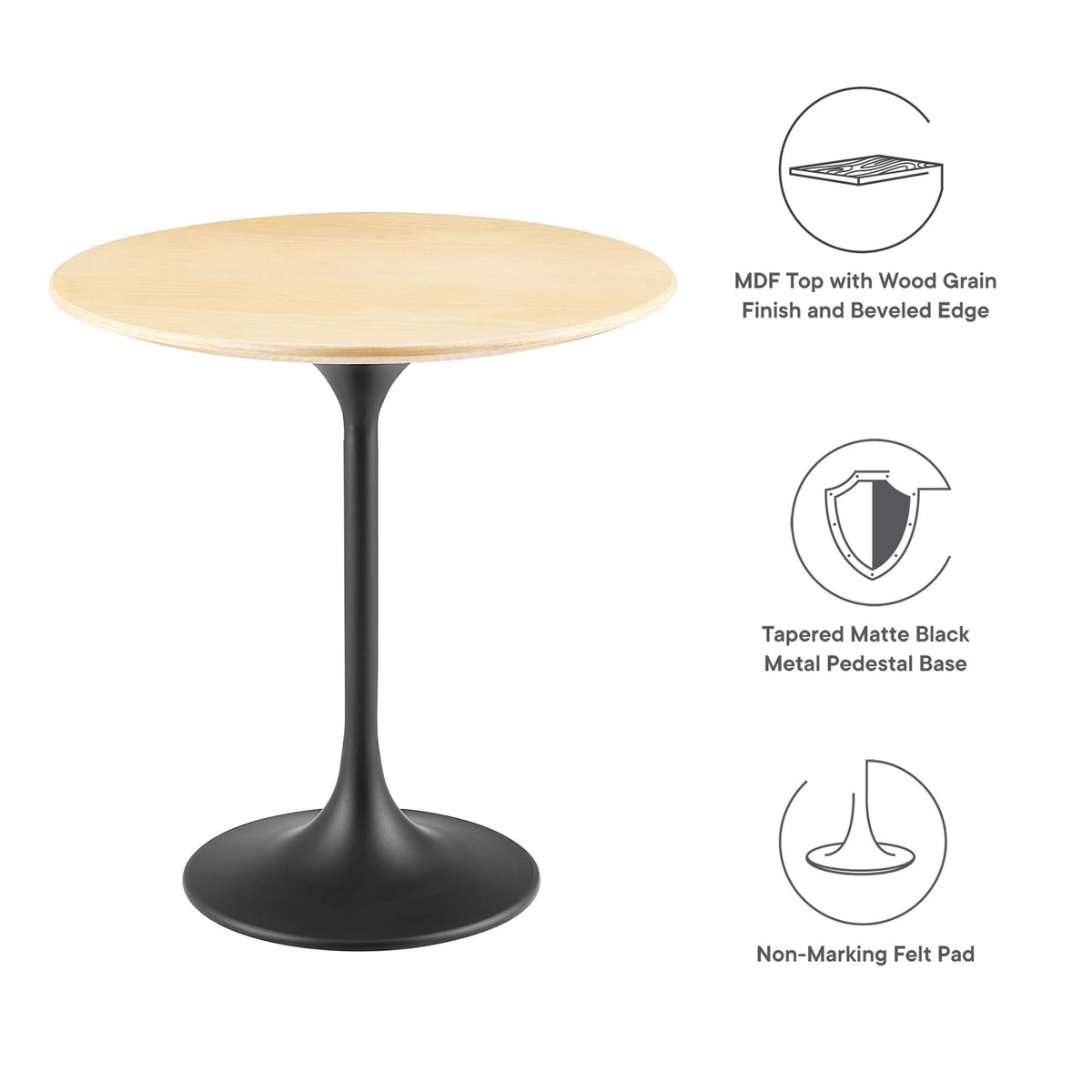 Lippa Round Wood Side Table