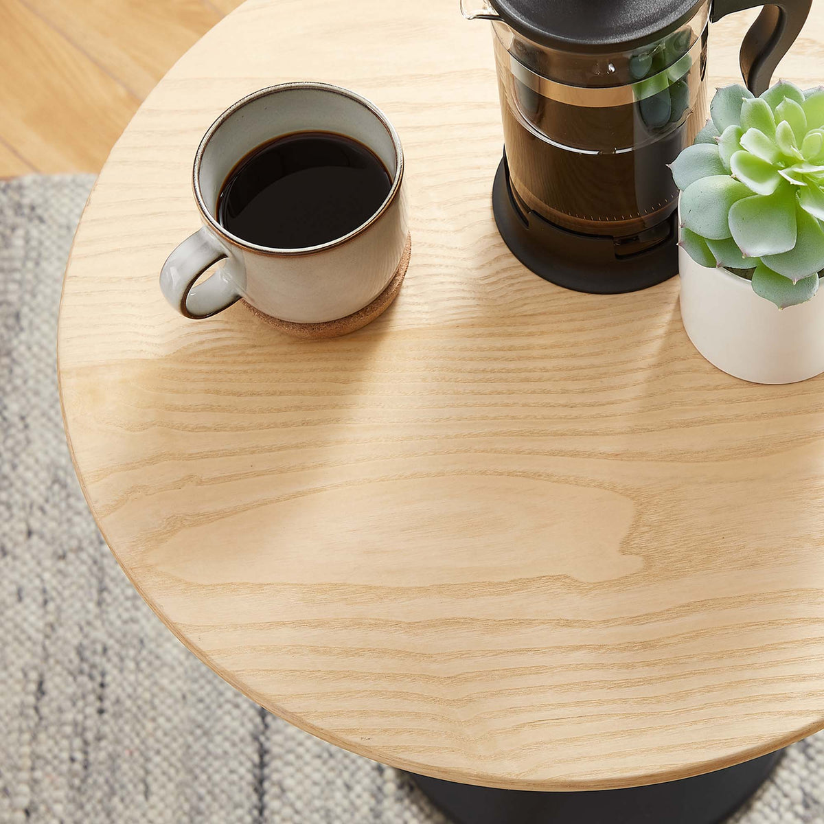 Lippa Round Wood Side Table