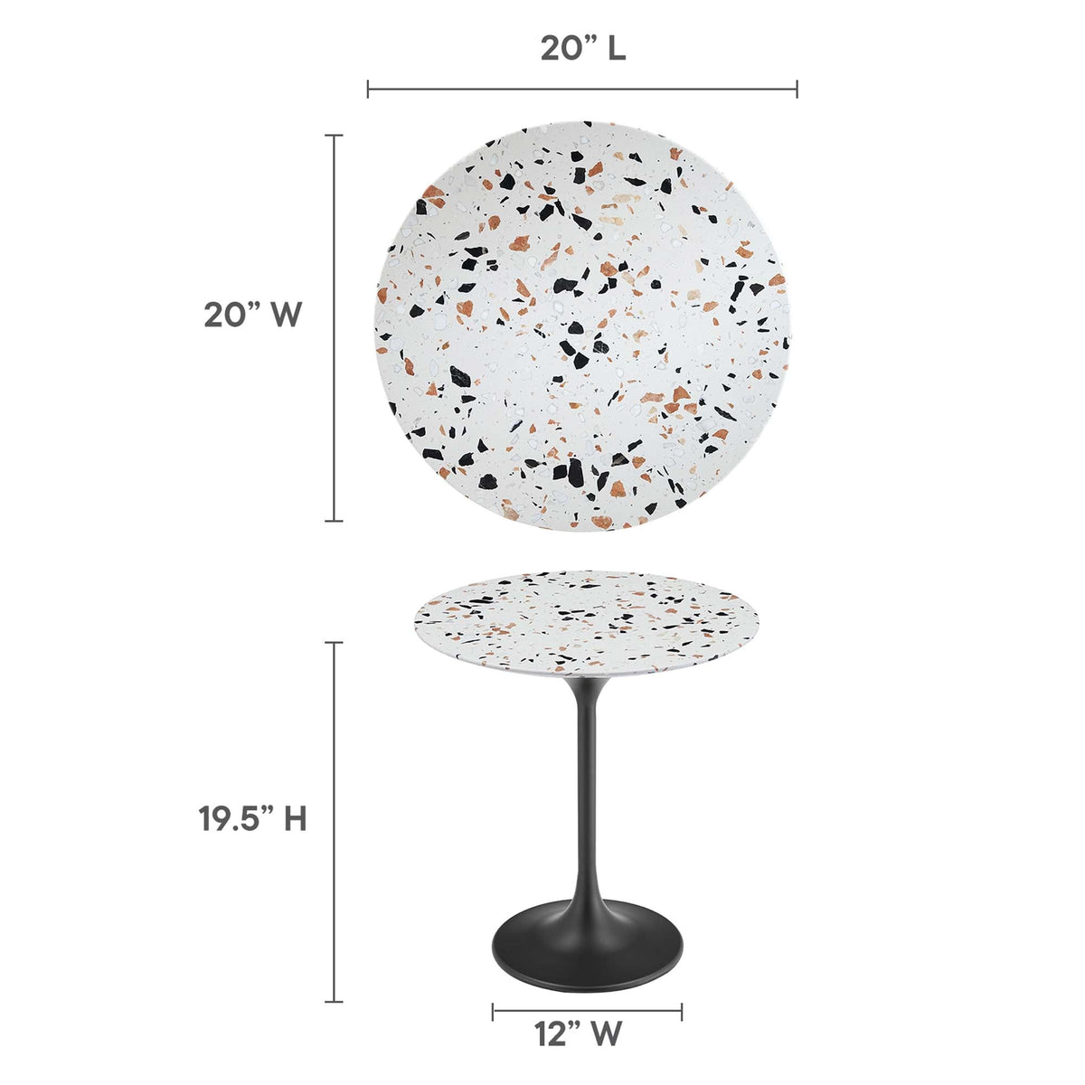 Lippa Round Terrazzo Side Table - view 15